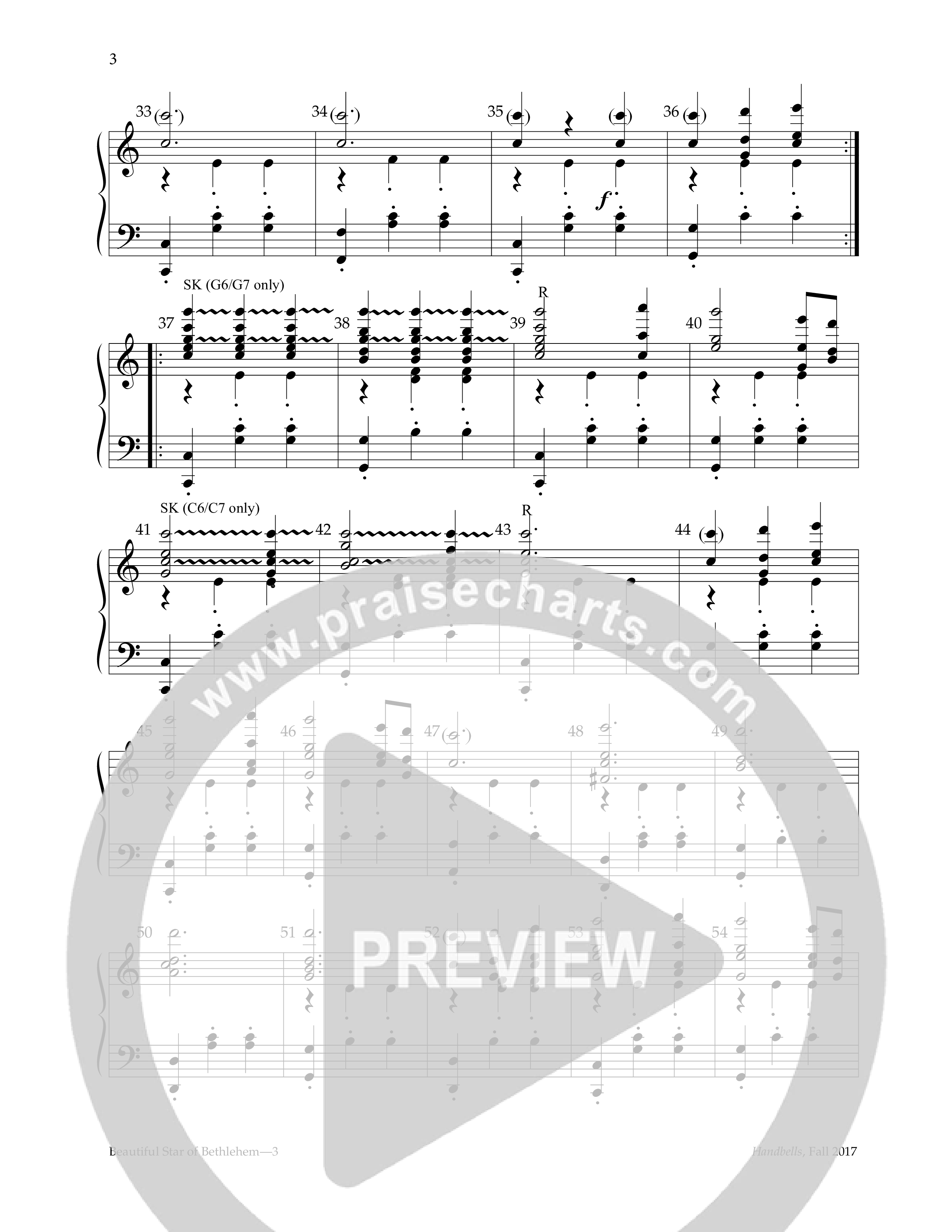 Beautiful Star Of Bethlehem (Handbells) Handbells (Lifeway Worship / Arr. Dan R. Edwards)