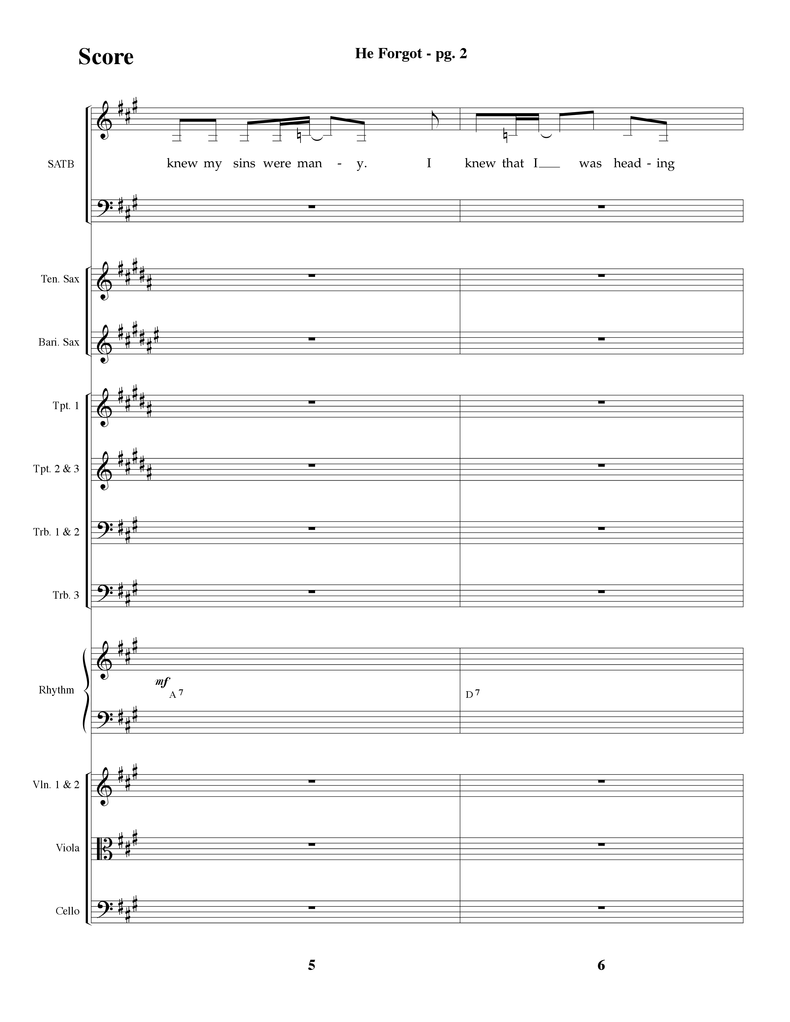 He Forgot (Choral Anthem SATB) Orchestration (Lifeway Choral / Arr. Cliff Duren)