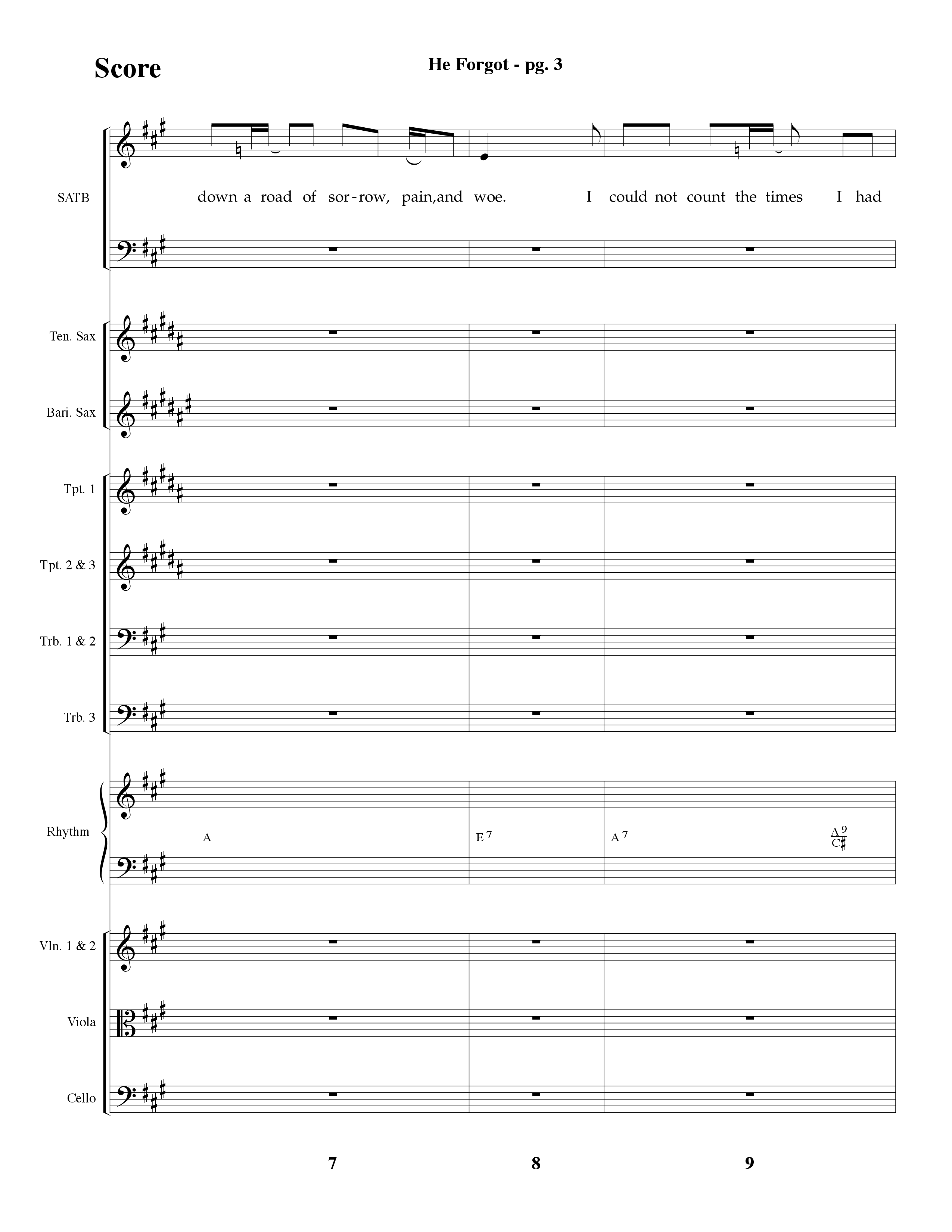 He Forgot (Choral Anthem SATB) Orchestration (Lifeway Choral / Arr. Cliff Duren)