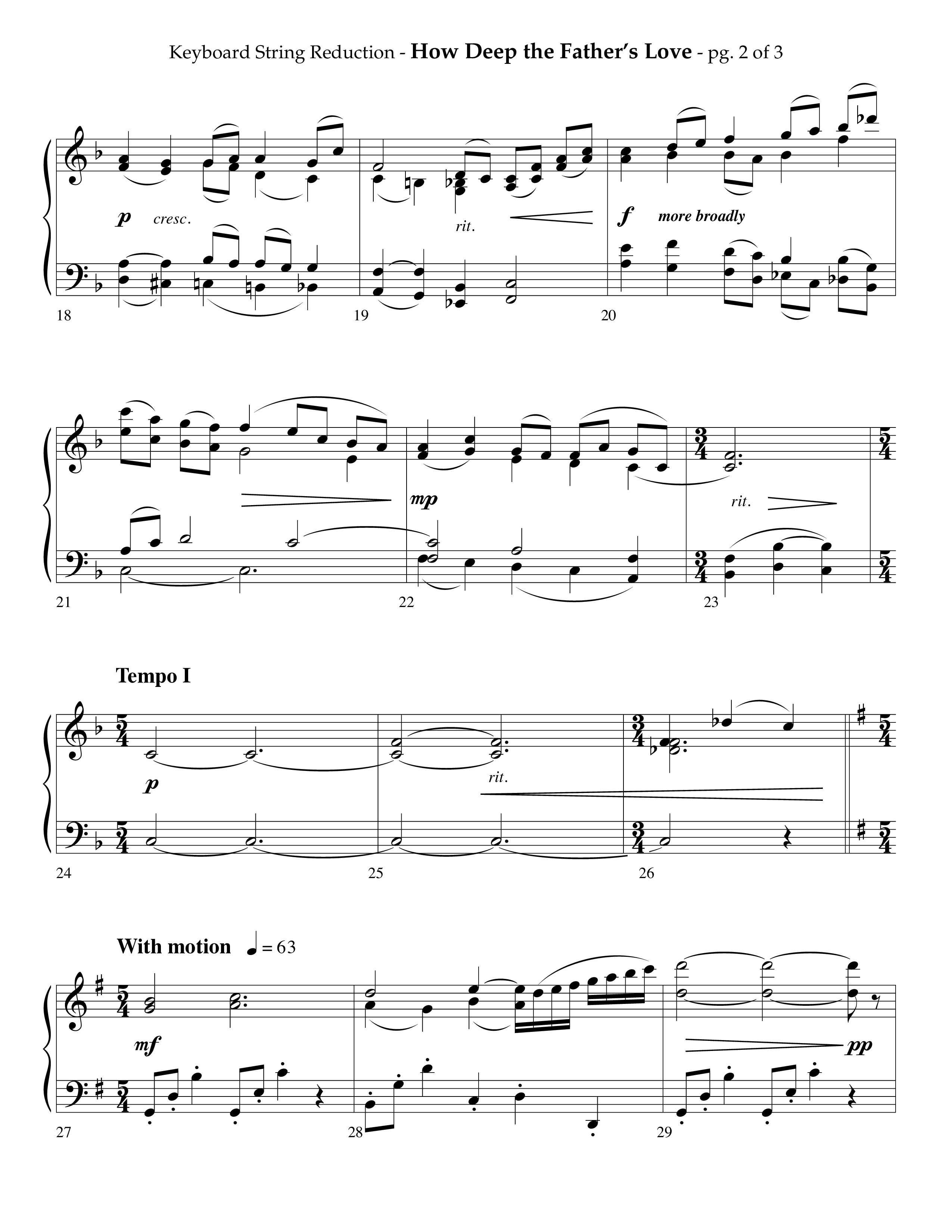How Deep The Father's Love For Us (Choral Anthem SATB) String Reduction (Lifeway Choral / Arr. Phillip Keveren)