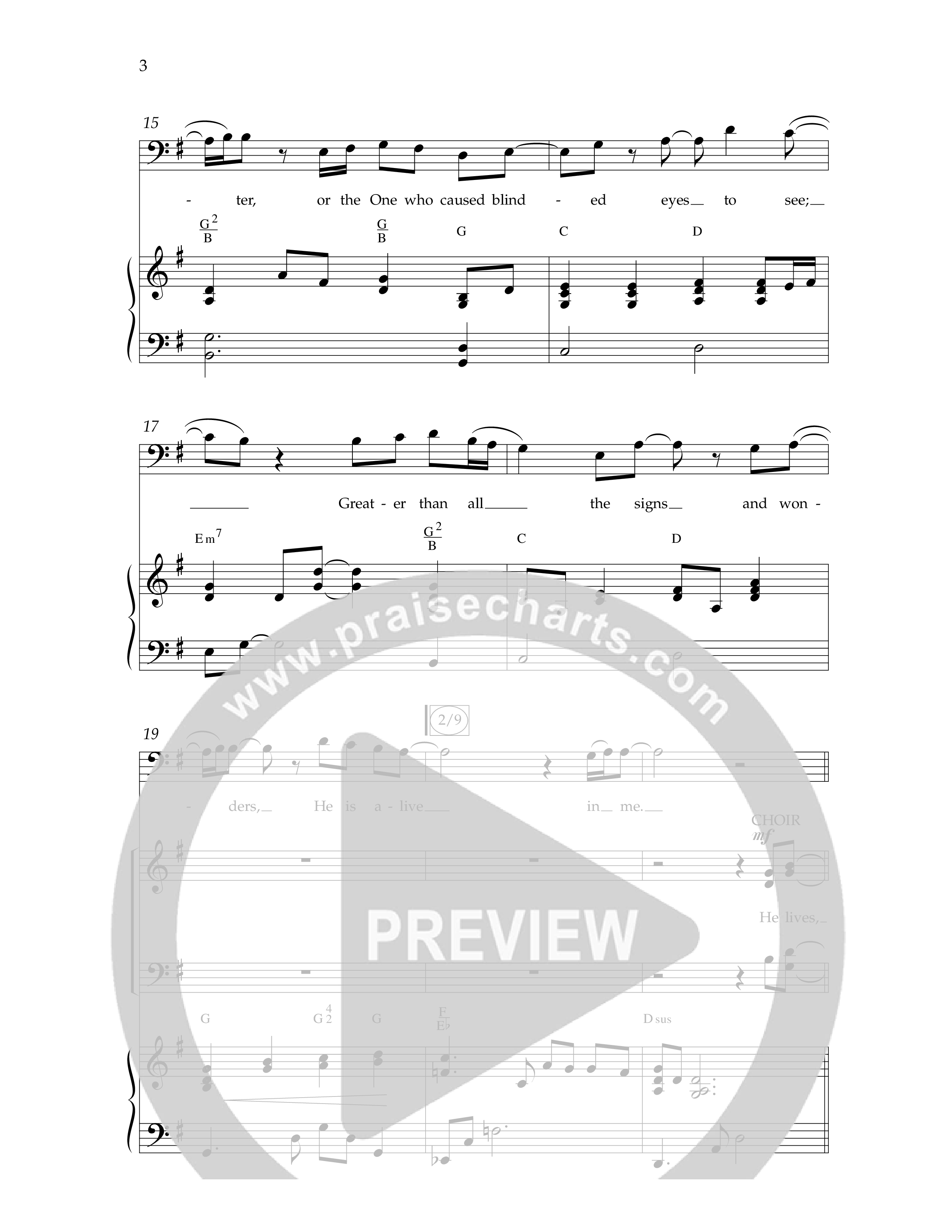 He Lives (Choral Anthem SATB) Anthem (SATB/Piano) (Lifeway Choral / Arr. J. Daniel Smith)
