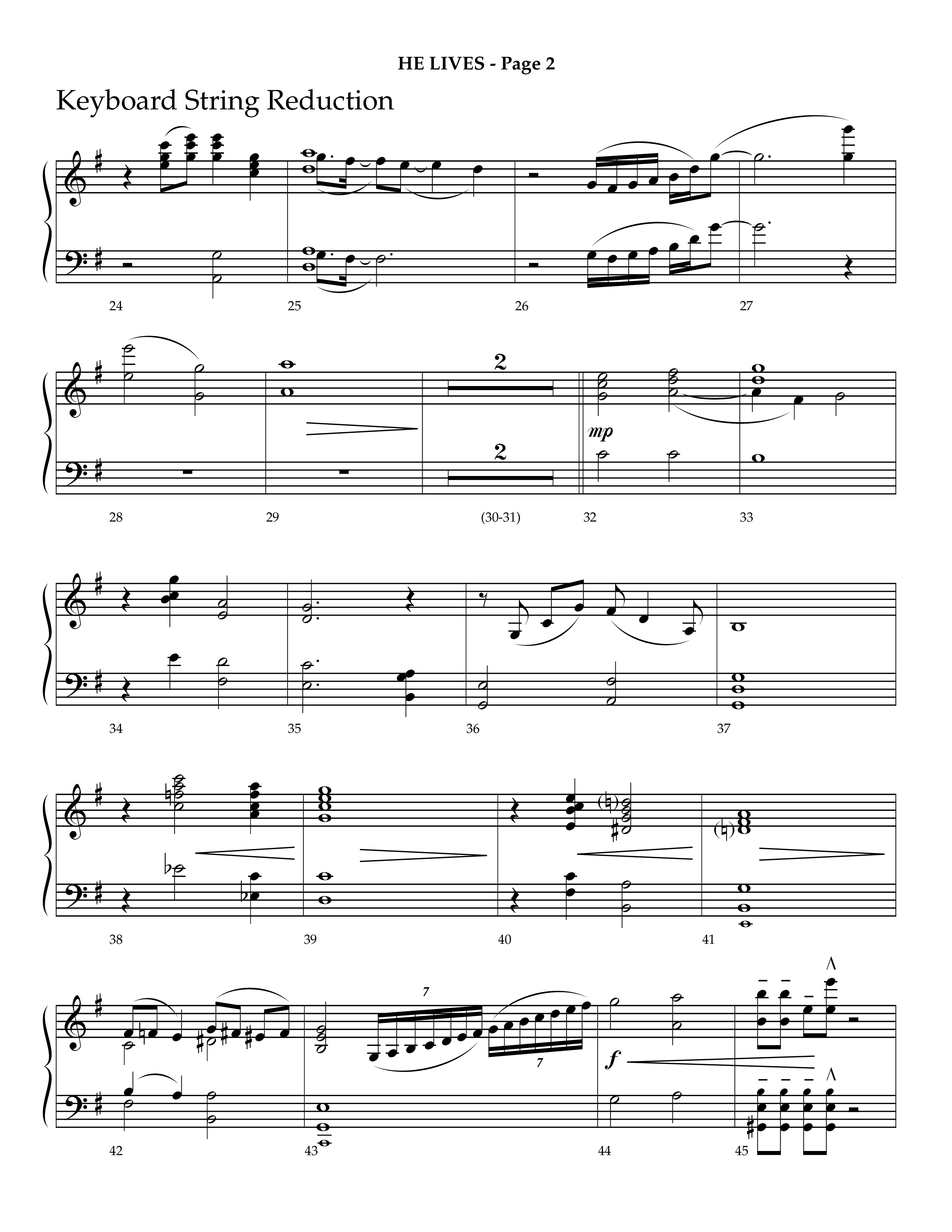 He Lives (Choral Anthem SATB) String Reduction (Lifeway Choral / Arr. J. Daniel Smith)