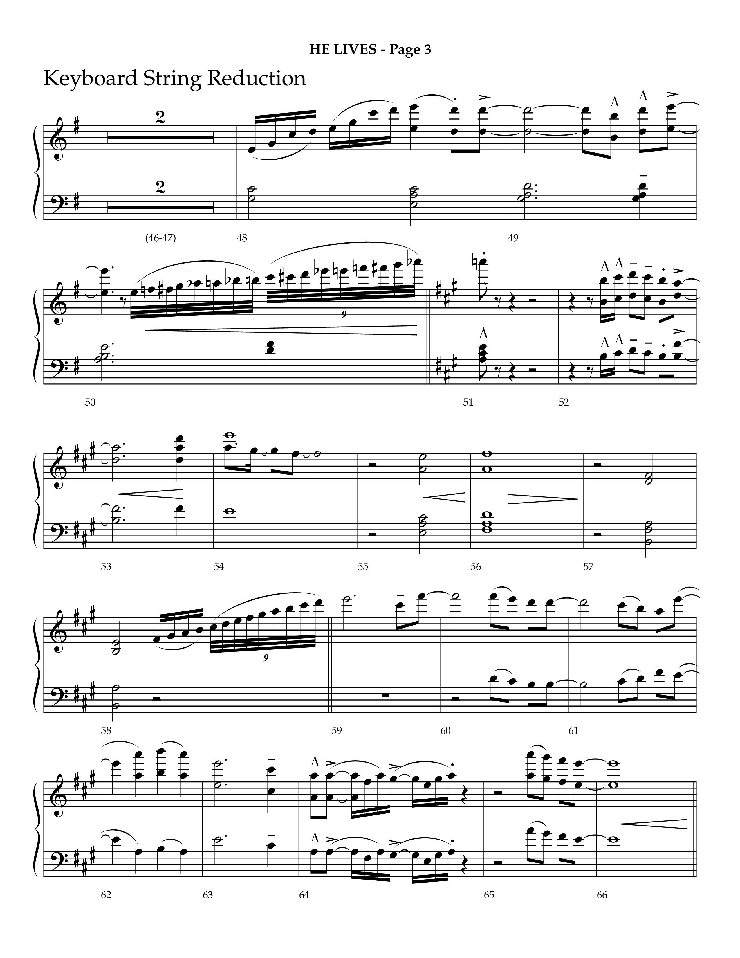He Lives (Choral Anthem SATB) String Reduction (Lifeway Choral / Arr. J. Daniel Smith)