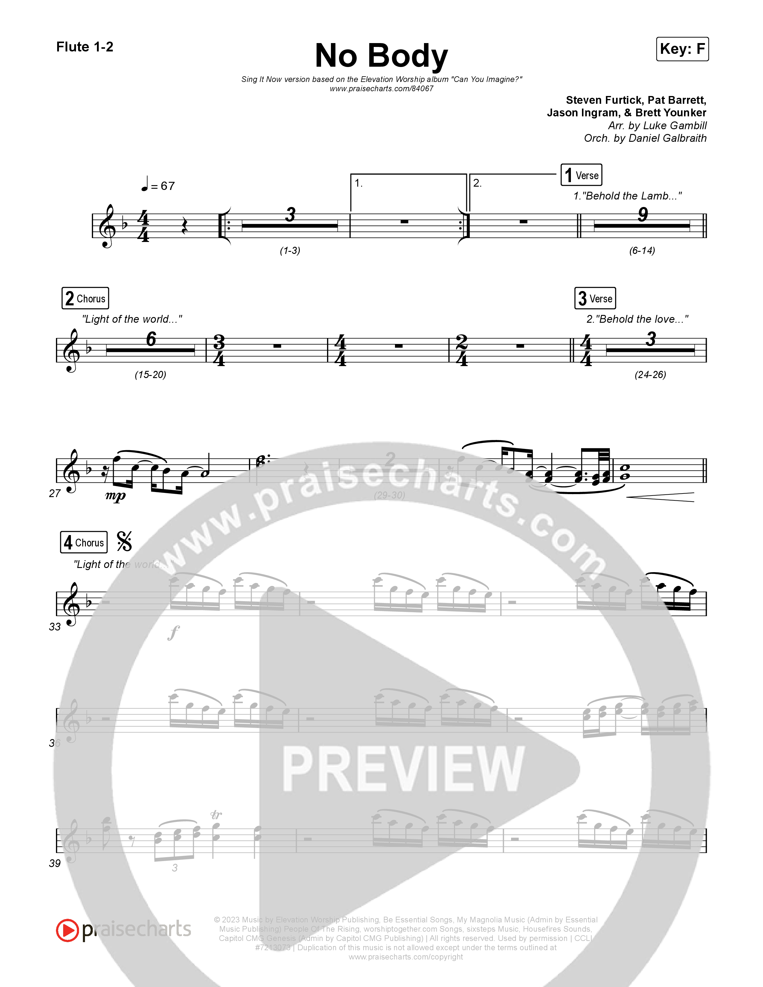 No Body (Sing It Now) Wind Pack (Elevation Worship / Jonsal Barrientes / Arr. Luke Gambill)