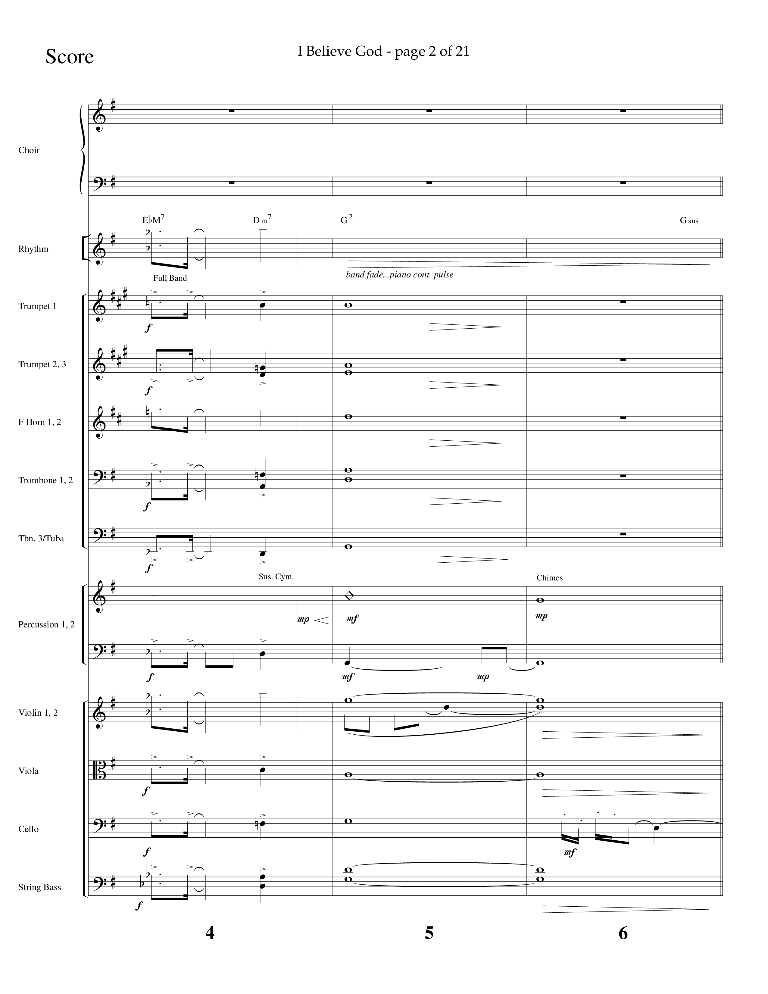 I Believe God (Choral Anthem SATB) Orchestration (Lifeway Choral / Arr. Cliff Duren)