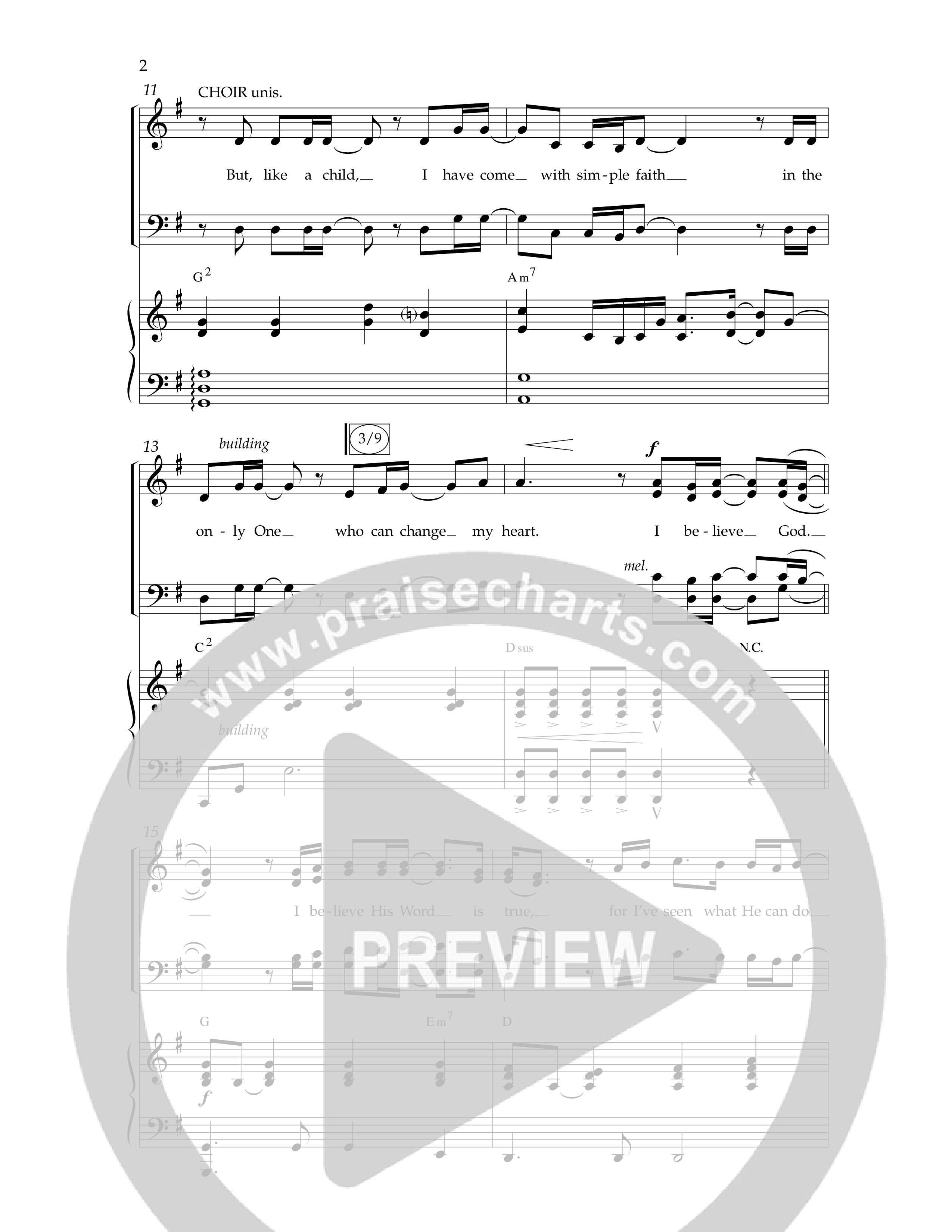 I Believe God (Choral Anthem SATB) Anthem (SATB/Piano) (Lifeway Choral / Arr. Cliff Duren)