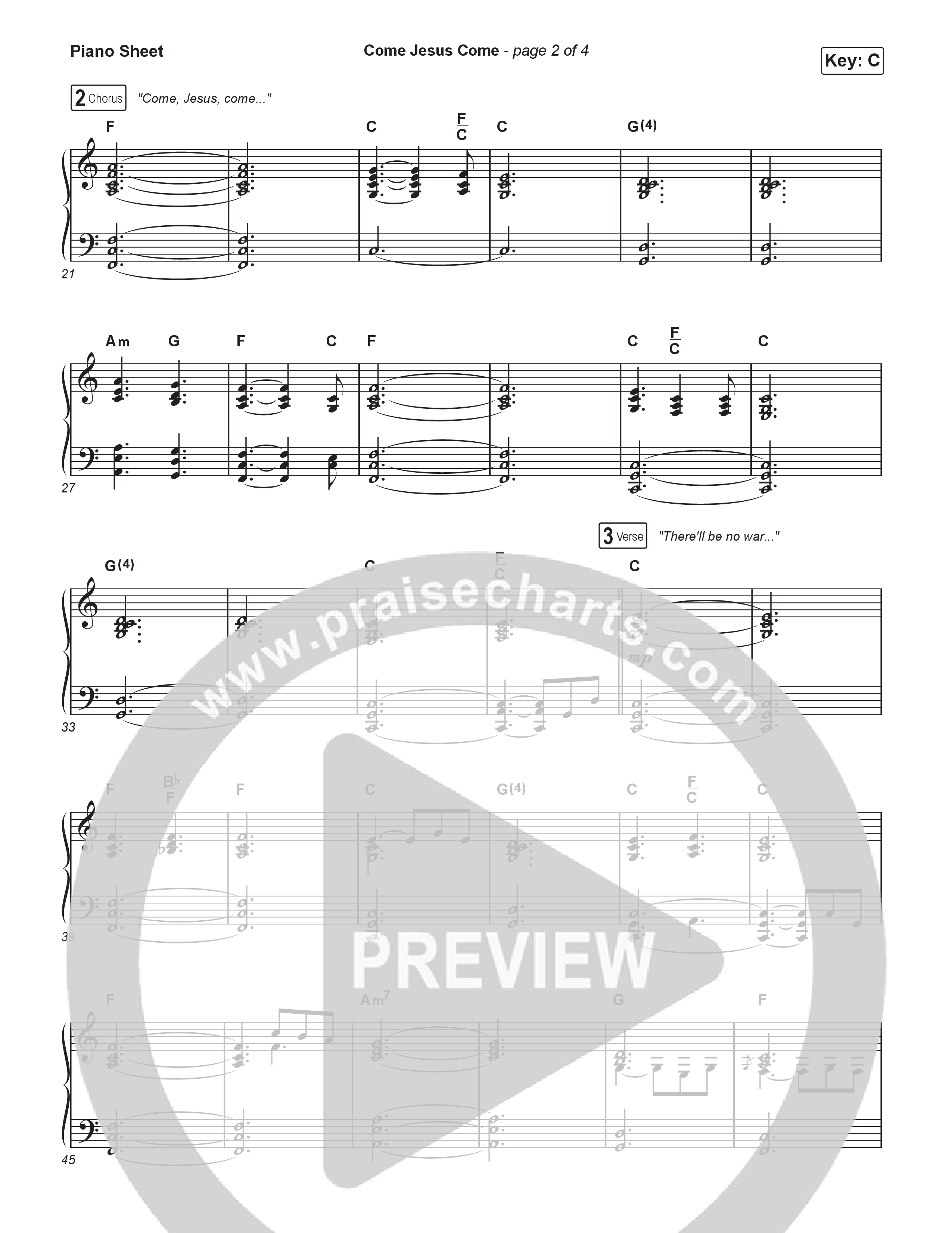 Come Jesus Come (Worship Choir/SAB) Piano Sheet (CeCe Winans / Arr. Luke Gambill)