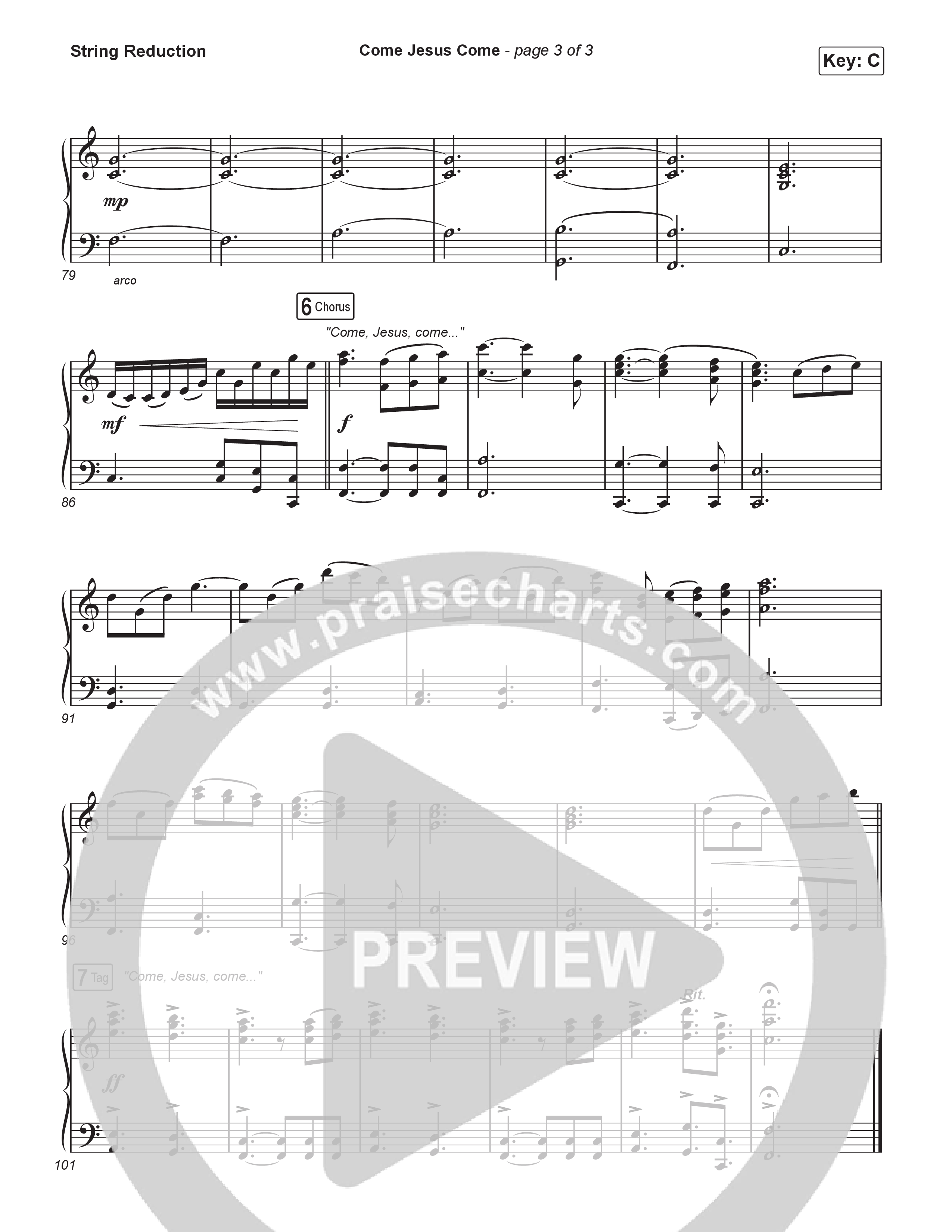 Come Jesus Come (Worship Choir/SAB) String Reduction (CeCe Winans / Arr. Luke Gambill)