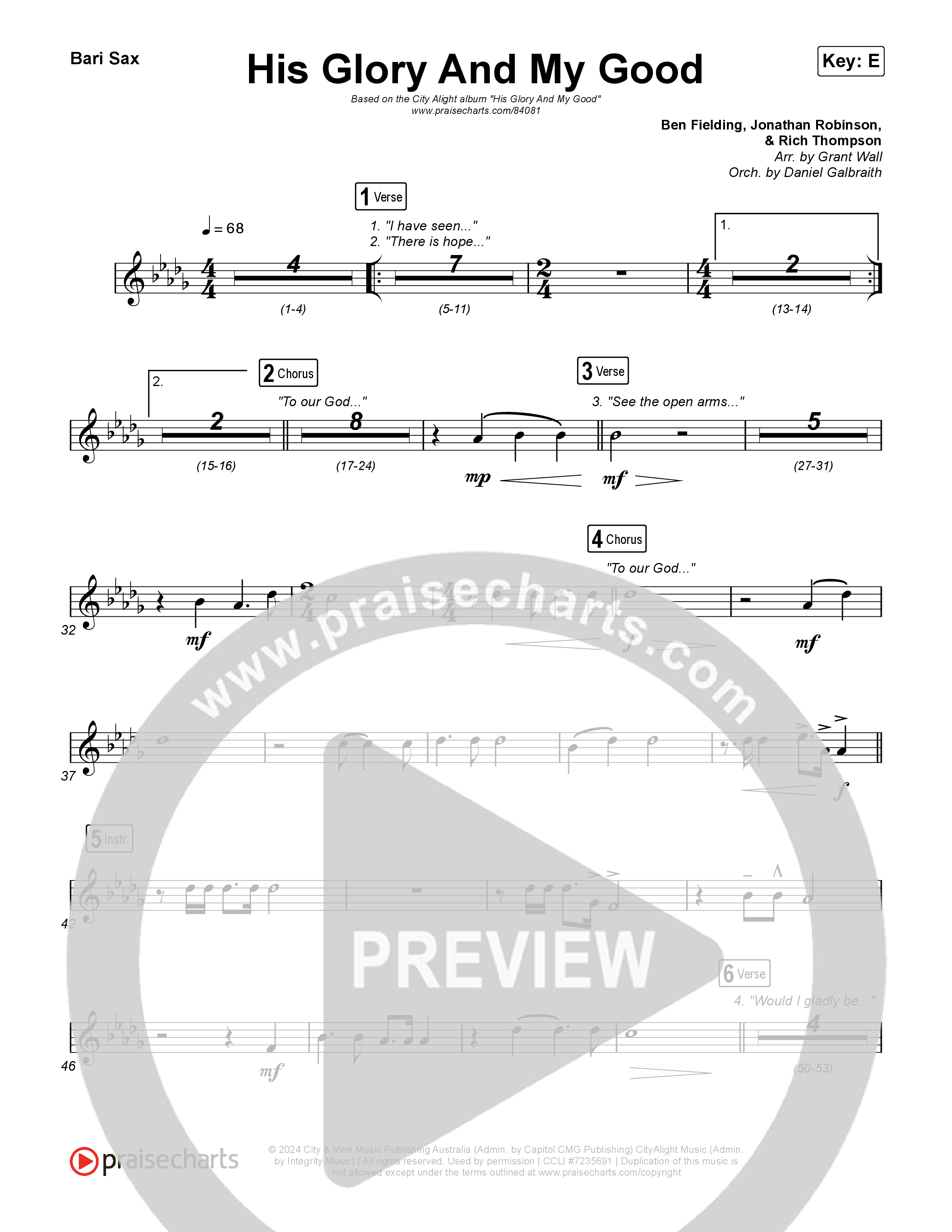 His Glory And My Good Bari Sax (CityAlight)