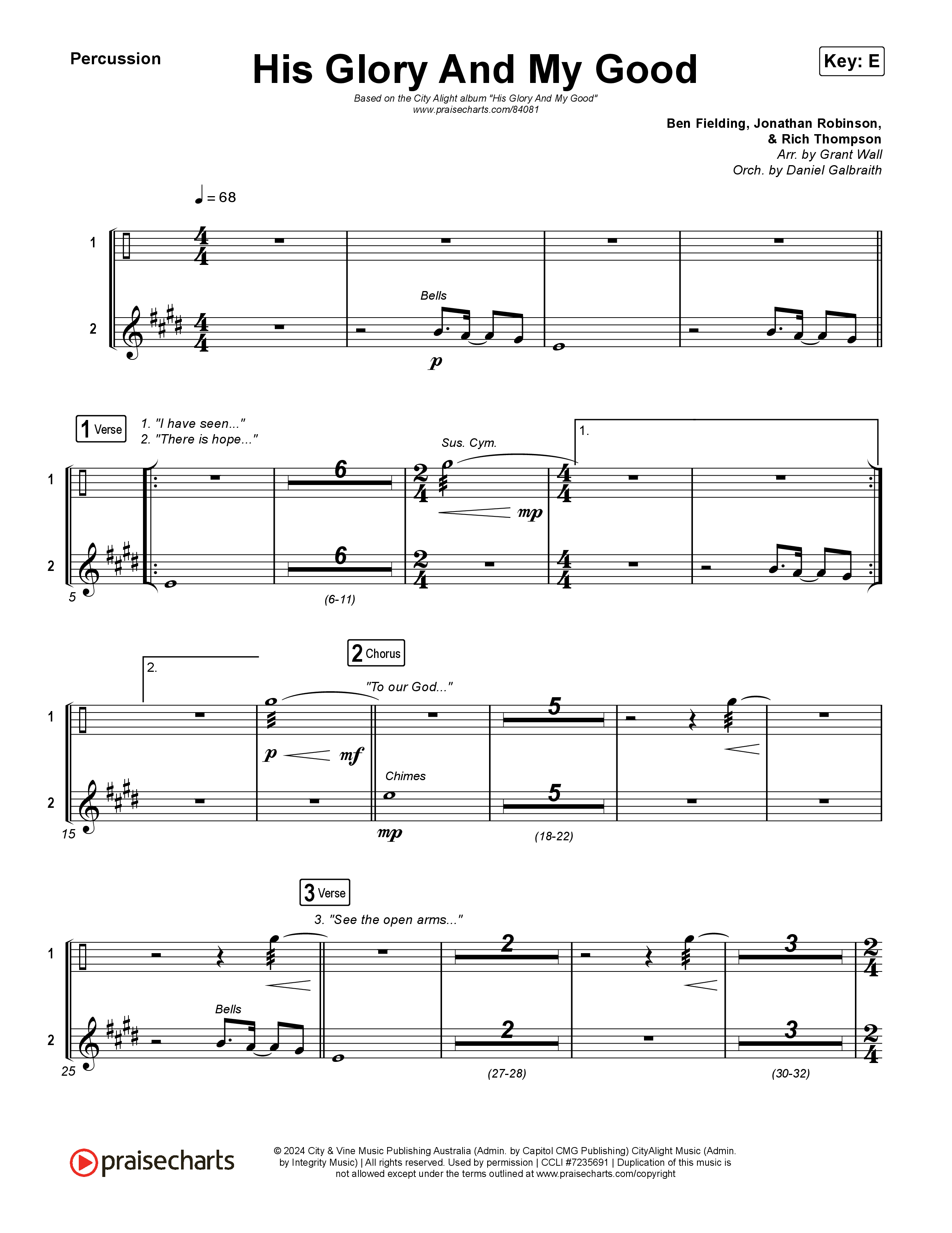 His Glory And My Good Percussion (CityAlight)