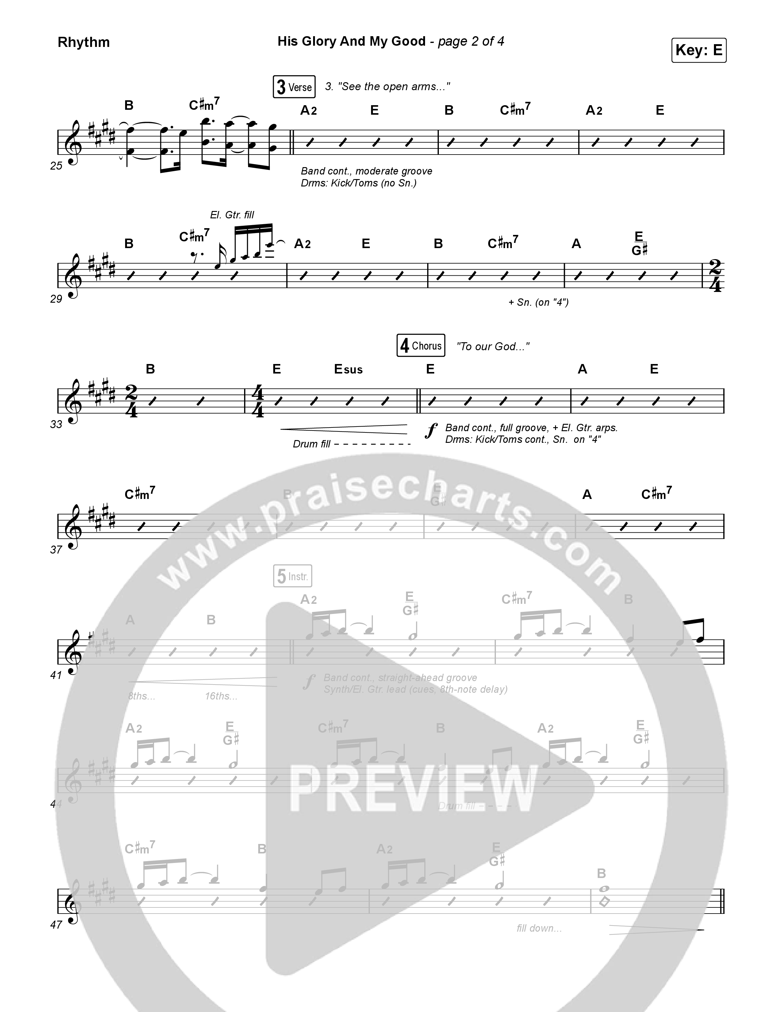 His Glory And My Good Rhythm Chart (CityAlight)