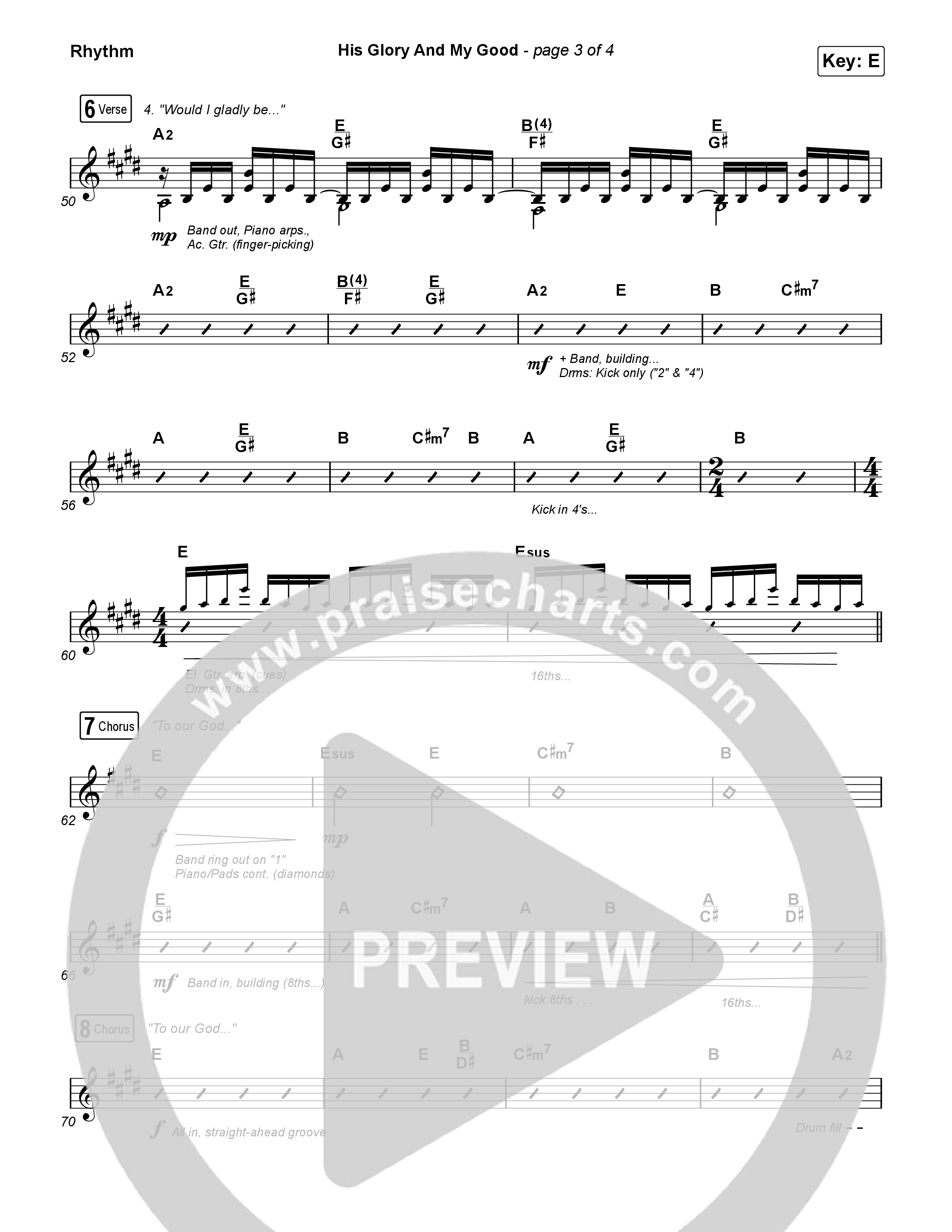 His Glory And My Good Rhythm Chart (CityAlight)