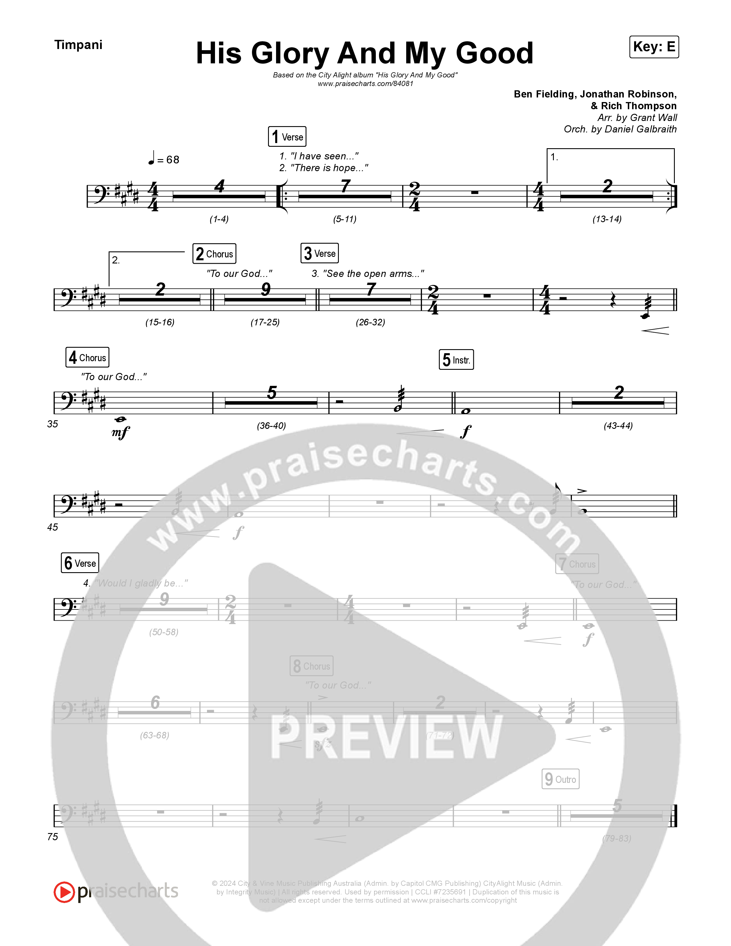 His Glory And My Good Timpani (CityAlight)