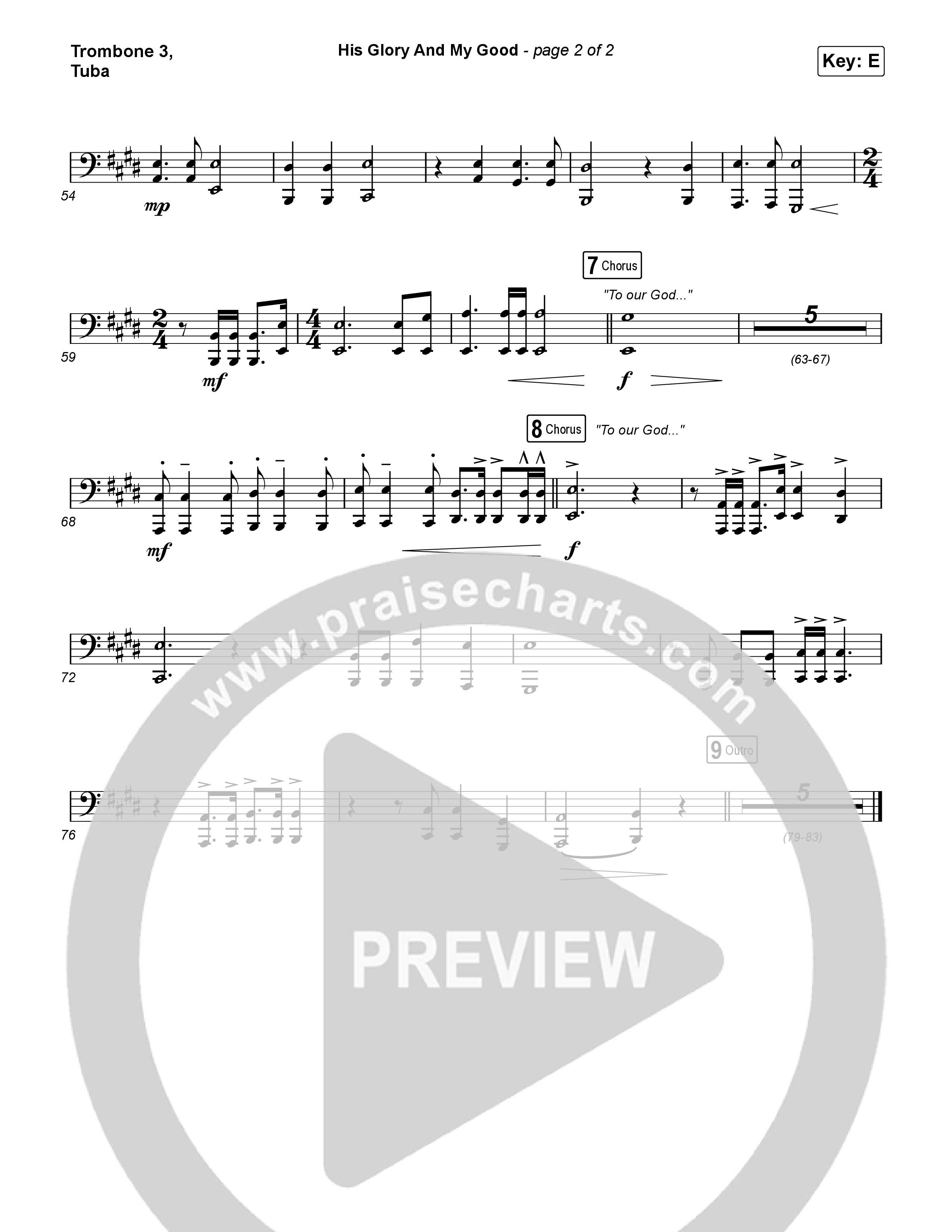 His Glory And My Good Trombone 3/Tuba (CityAlight)