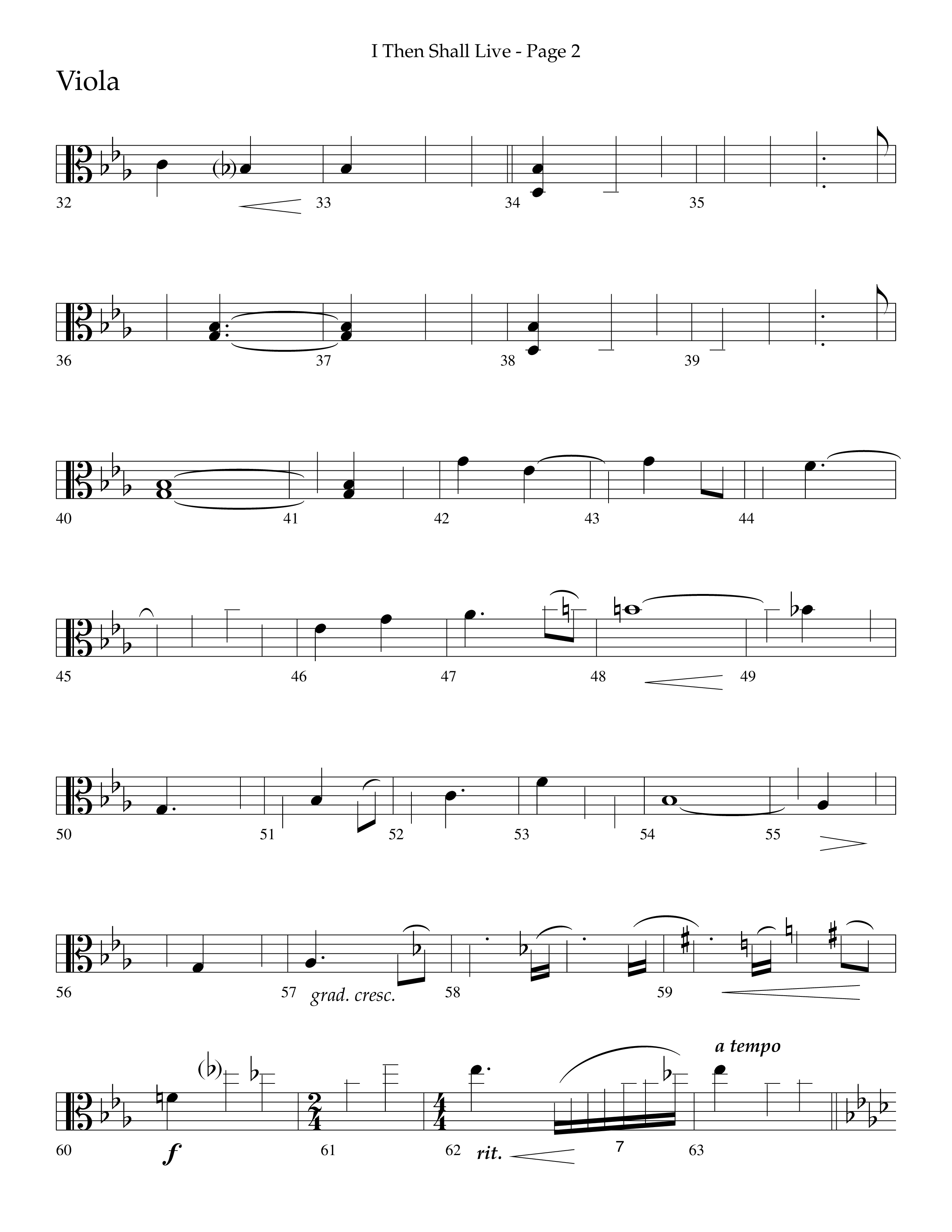 I Then Shall Live (Finlandia) (Choral Anthem SATB) Viola (Lifeway Choral / Arr. Camp Kirkland)