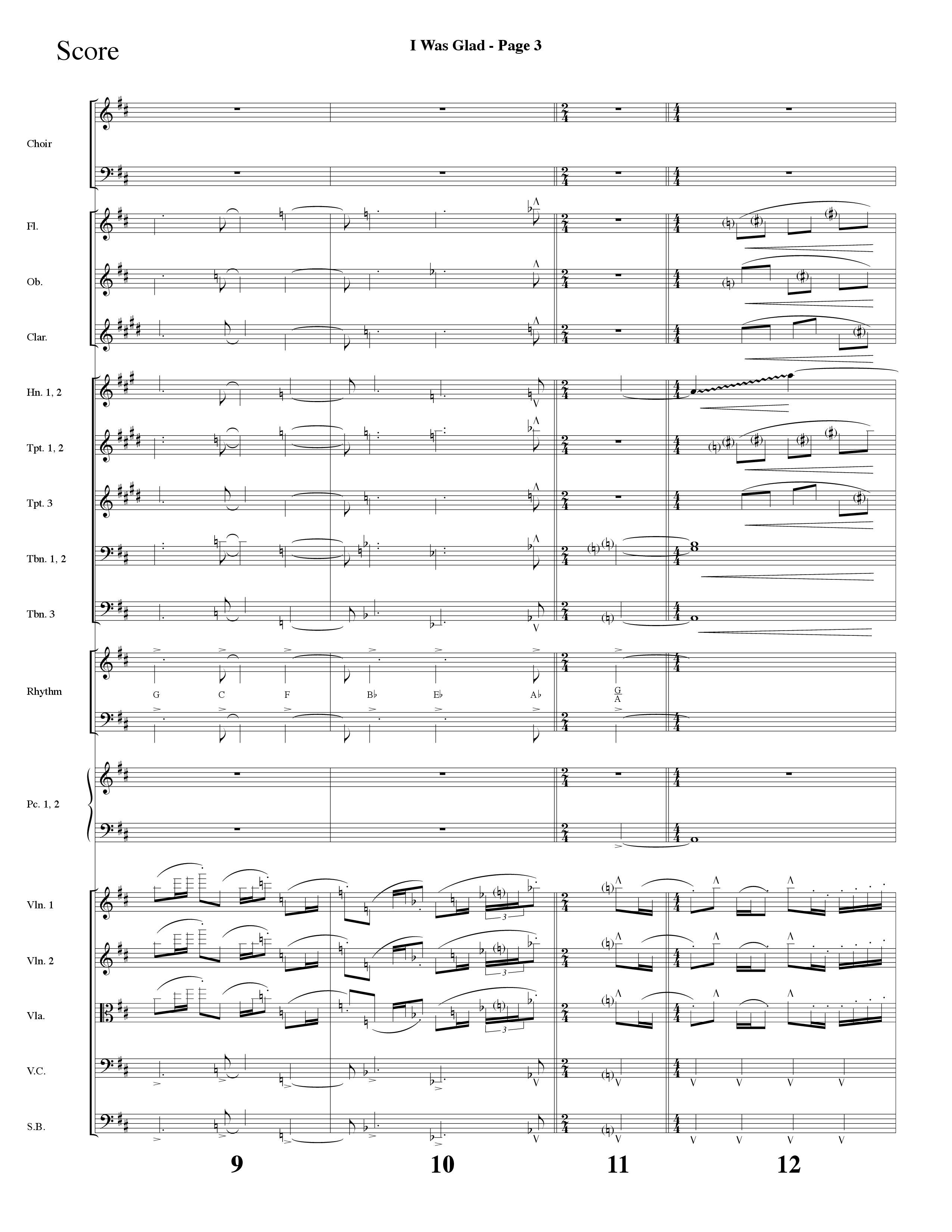 I Was Glad (Choral Anthem SATB) Conductor's Score (Lifeway Choral / Arr. Dave Williamson)