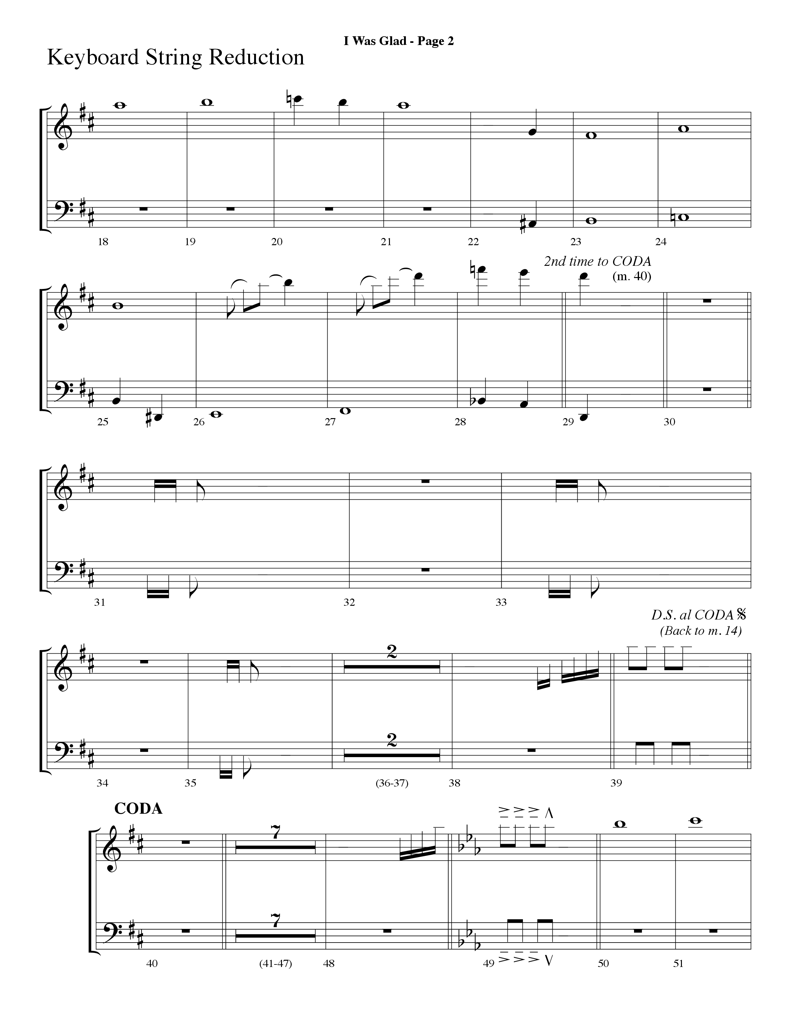 I Was Glad (Choral Anthem SATB) String Reduction (Lifeway Choral / Arr. Dave Williamson)