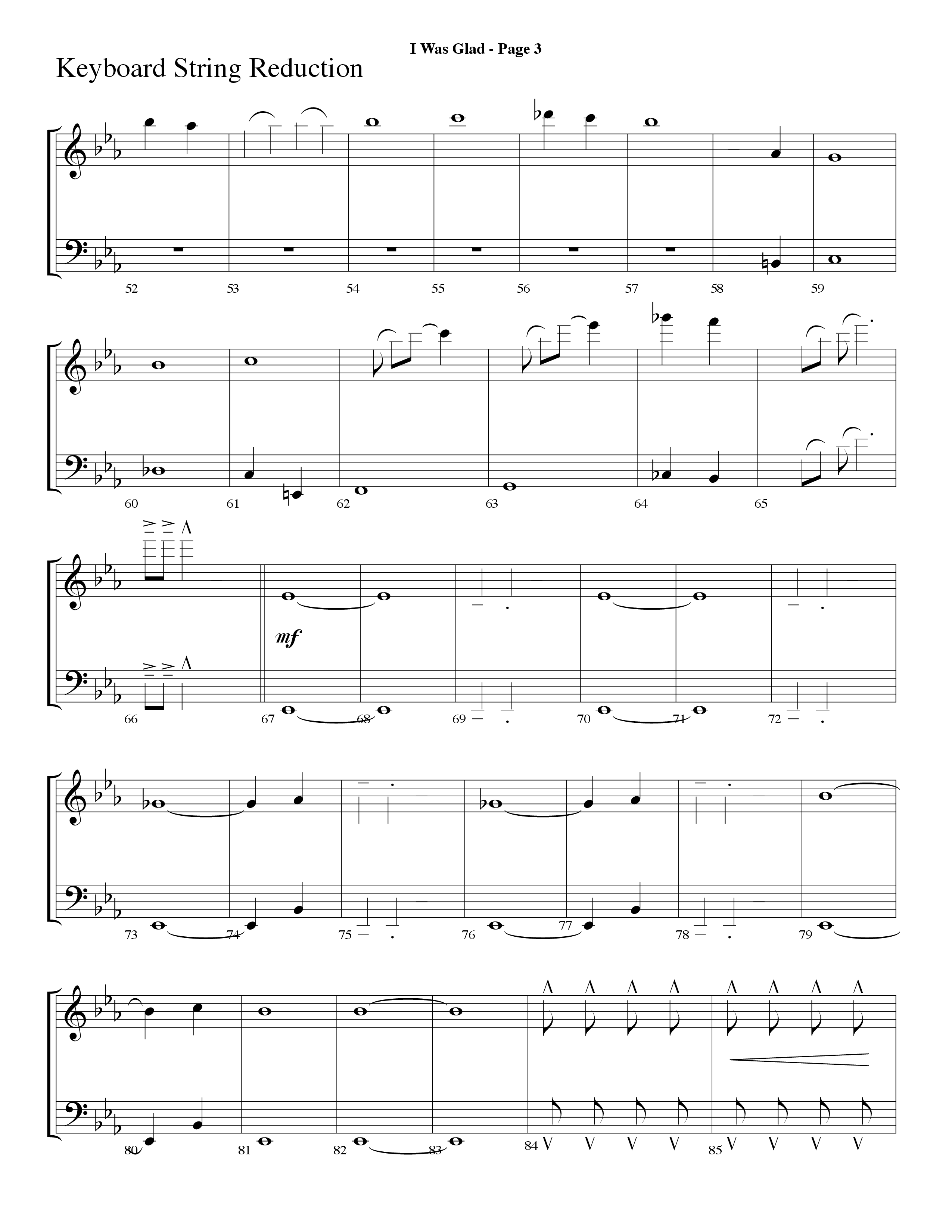 I Was Glad (Choral Anthem SATB) String Reduction (Lifeway Choral / Arr. Dave Williamson)