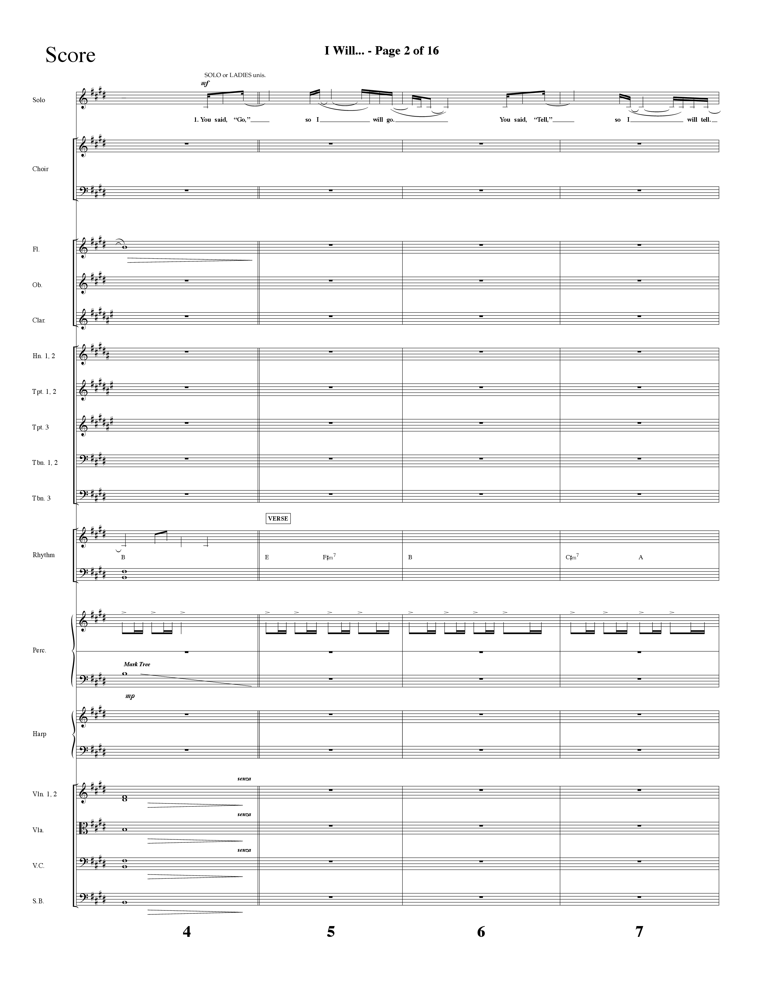 I Will (with Take The Name Of Jesus With You) (Choral Anthem SATB) Conductor's Score (Lifeway Choral / Arr. Alyssa Goins / Orch. Ric Domenico)