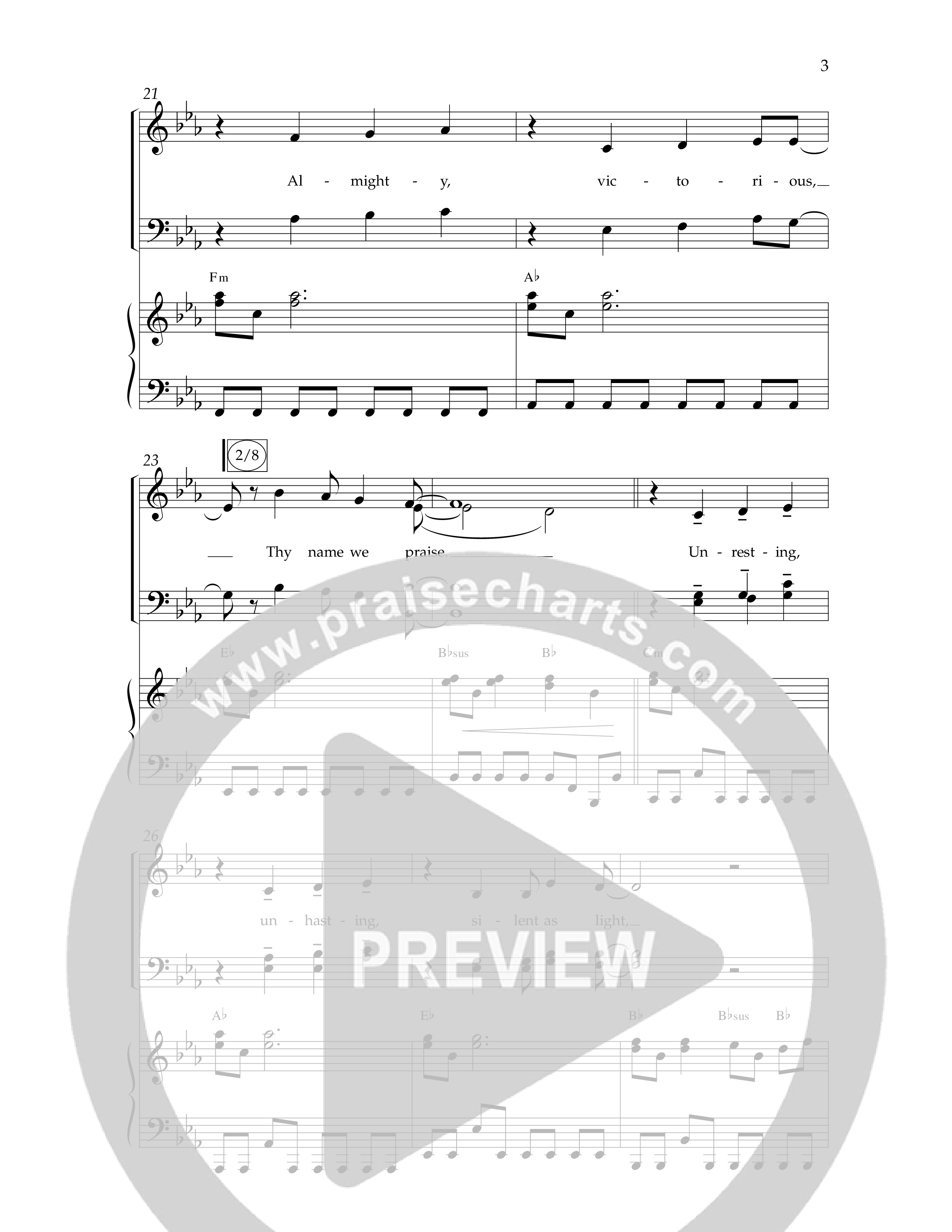 Immortal Invisible (Choral Anthem SATB) Anthem (SATB/Piano) (Lifeway Choral / Arr. Cliff Duren)