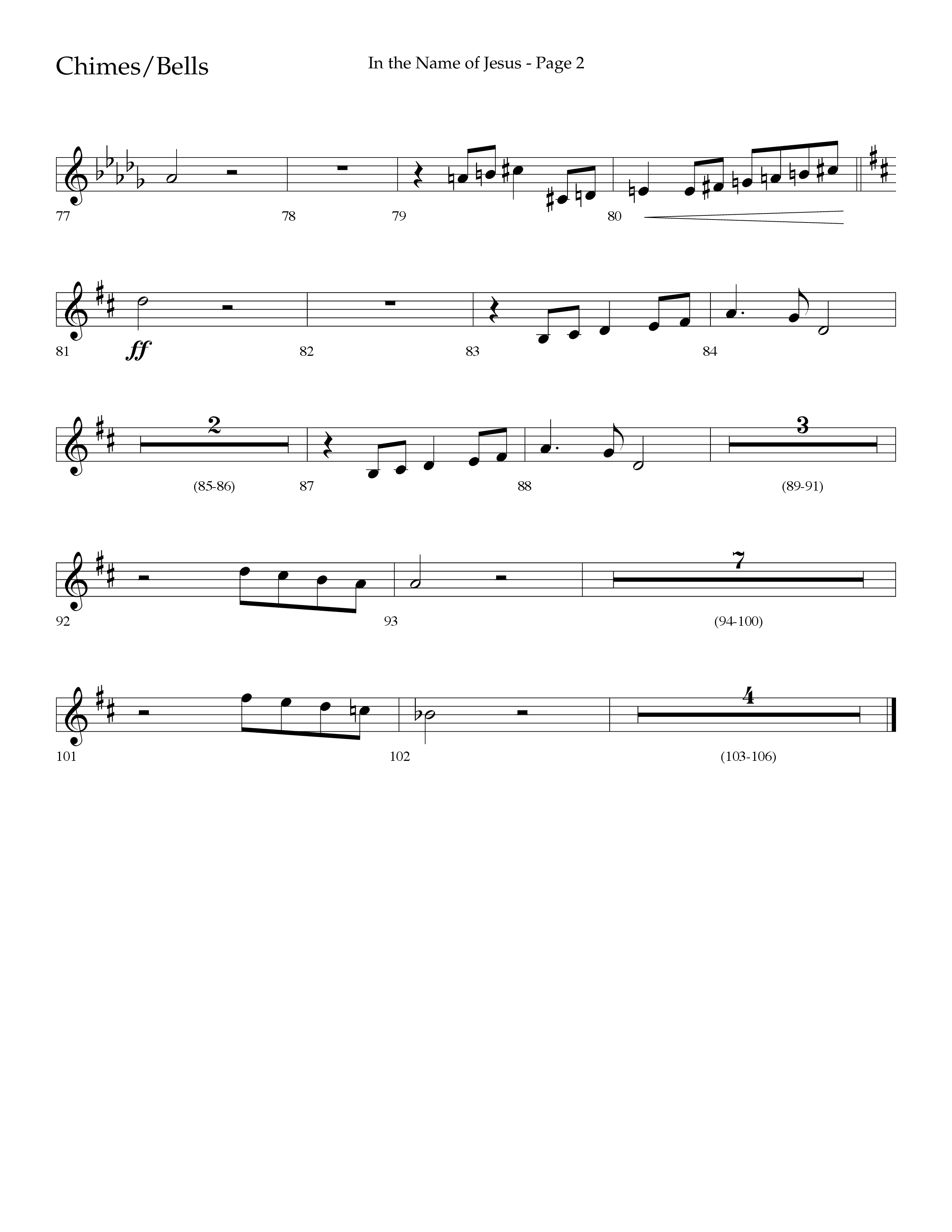 In The Name Of Jesus (Choral Anthem SATB) Chimes (Lifeway Choral / Arr. Jay Rouse)