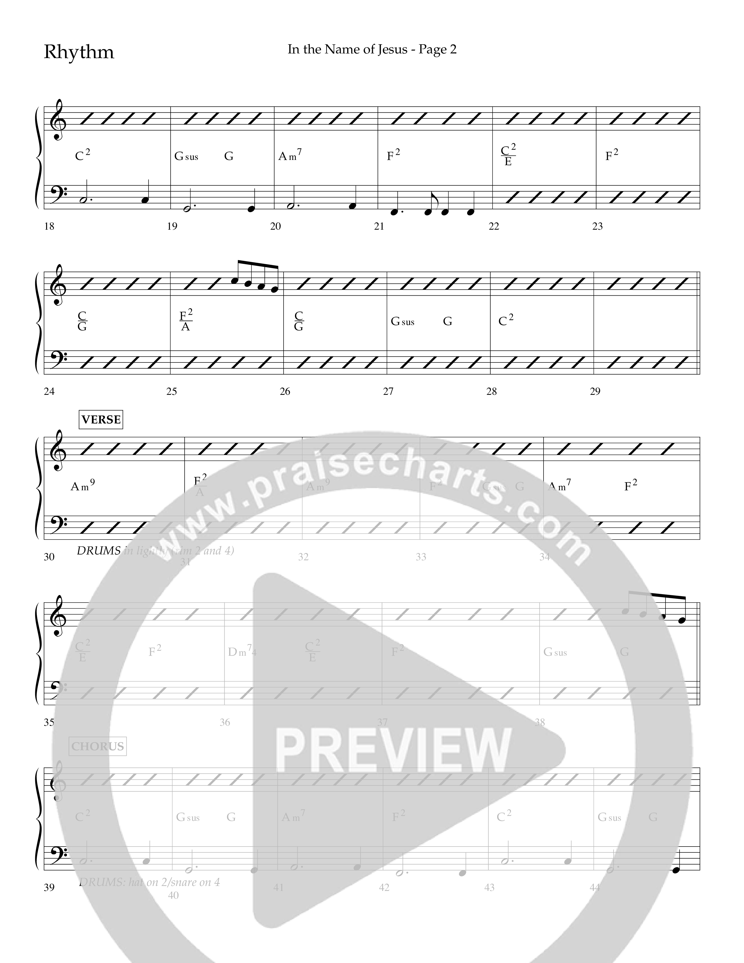 In The Name Of Jesus (Choral Anthem SATB) Lead Melody & Rhythm (Lifeway Choral / Arr. Jay Rouse)