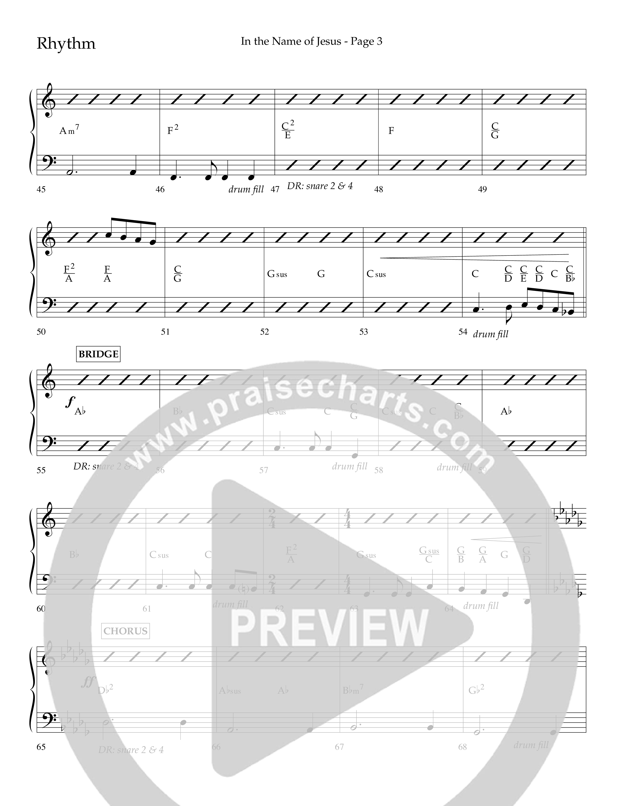 In The Name Of Jesus (Choral Anthem SATB) Lead Melody & Rhythm (Lifeway Choral / Arr. Jay Rouse)