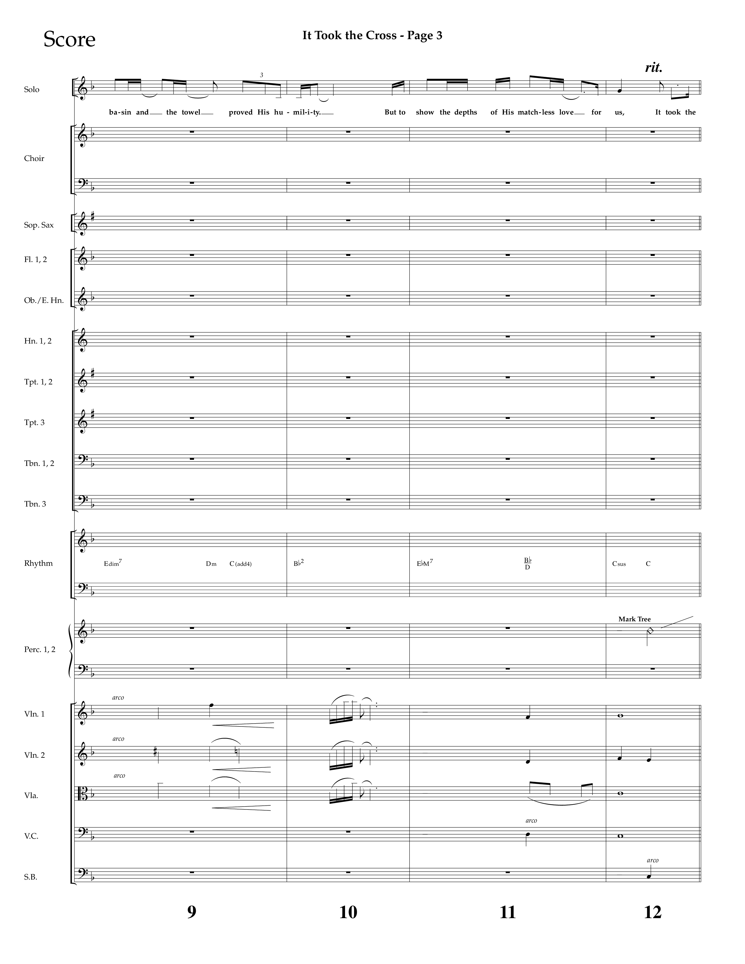 It Took The Cross (with The Old Rugged Cross) (Choral Anthem SATB) Conductor's Score (Lifeway Choral / Arr. Dave Williamson)