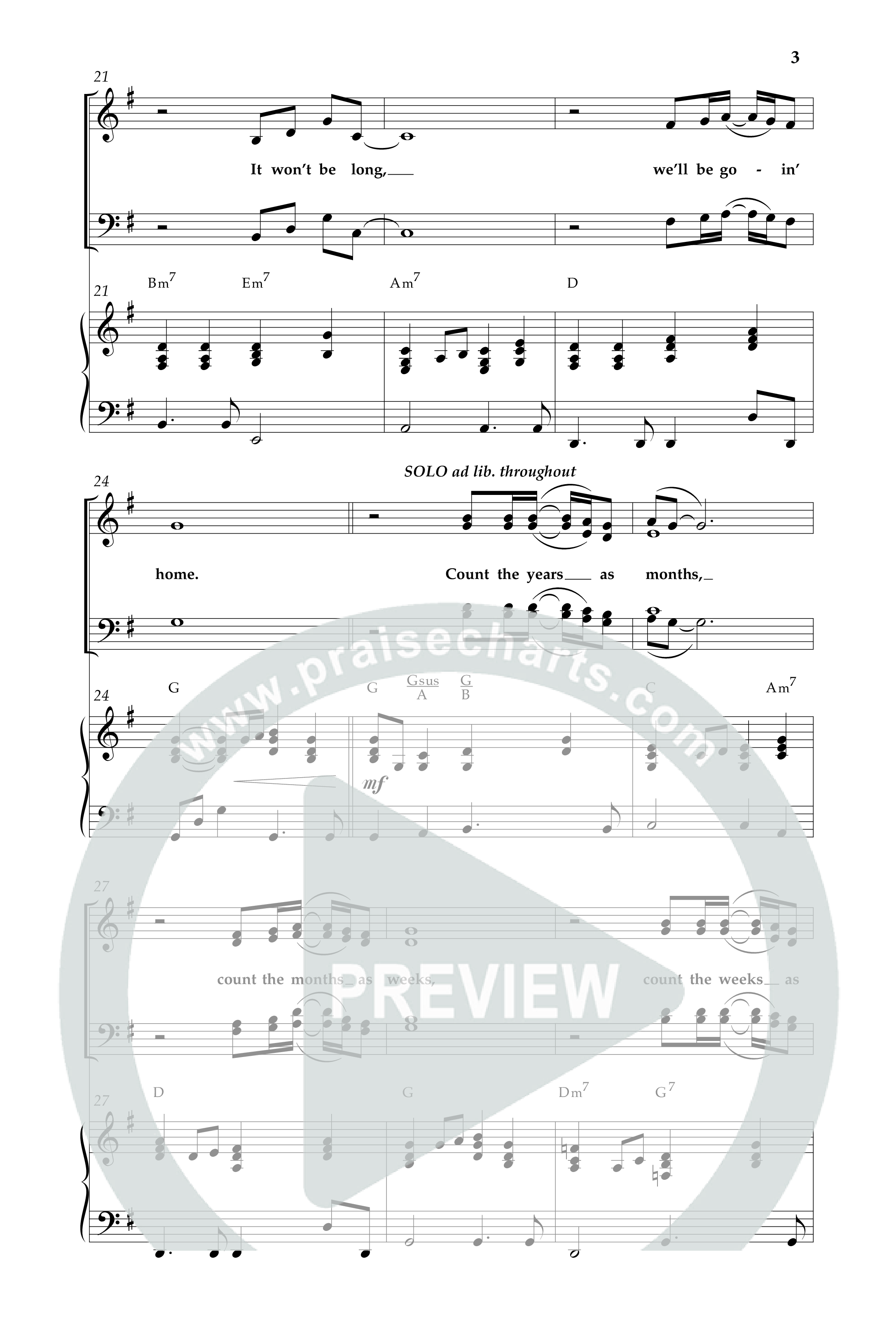 It Wont Be Long (with Soon And Very Soon) (Choral Anthem SATB) Anthem (SATB/Piano) (Lifeway Choral / Arr. Dave Williamson)