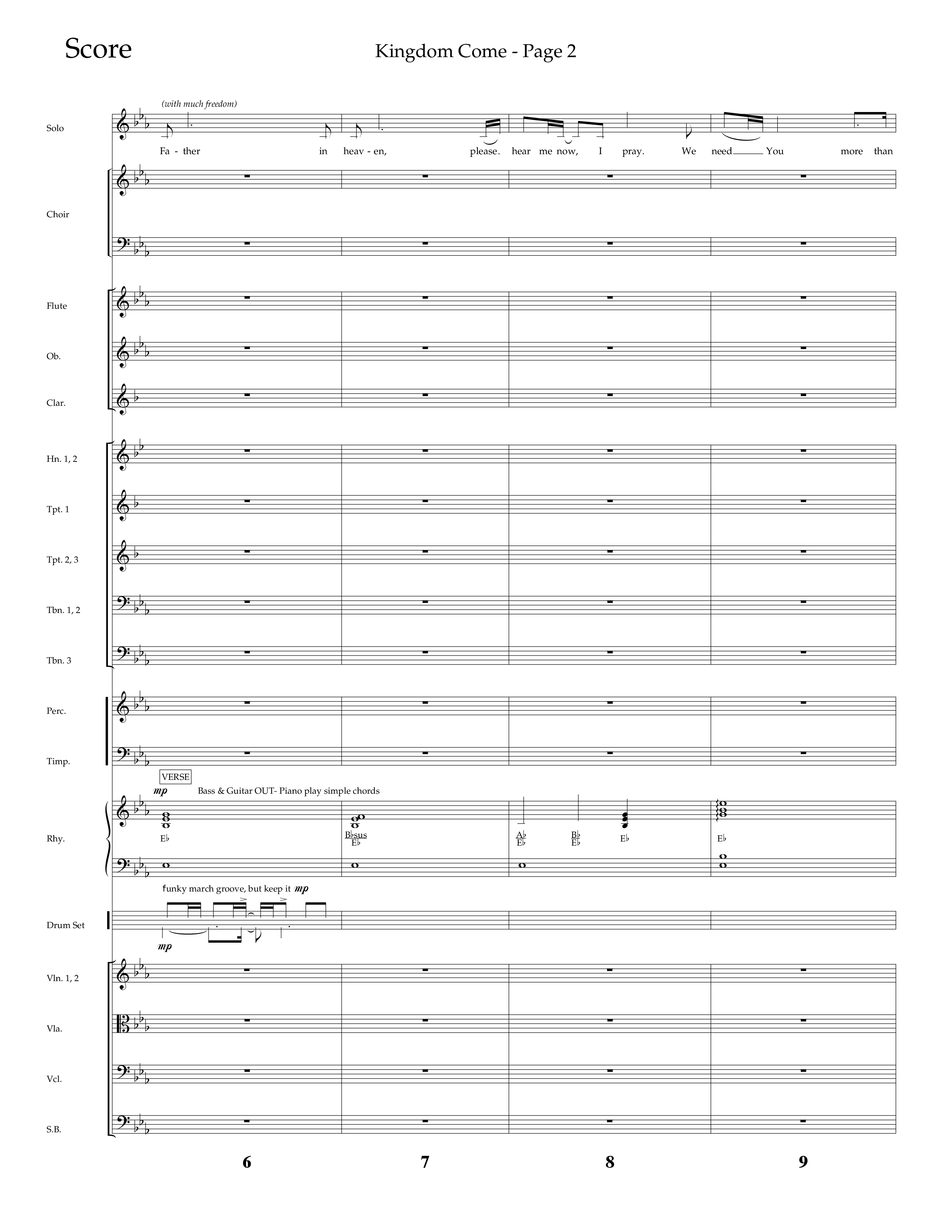 Kingdom Come (Choral Anthem SATB) Orchestration (Lifeway Choral / Arr. Bradley Knight)