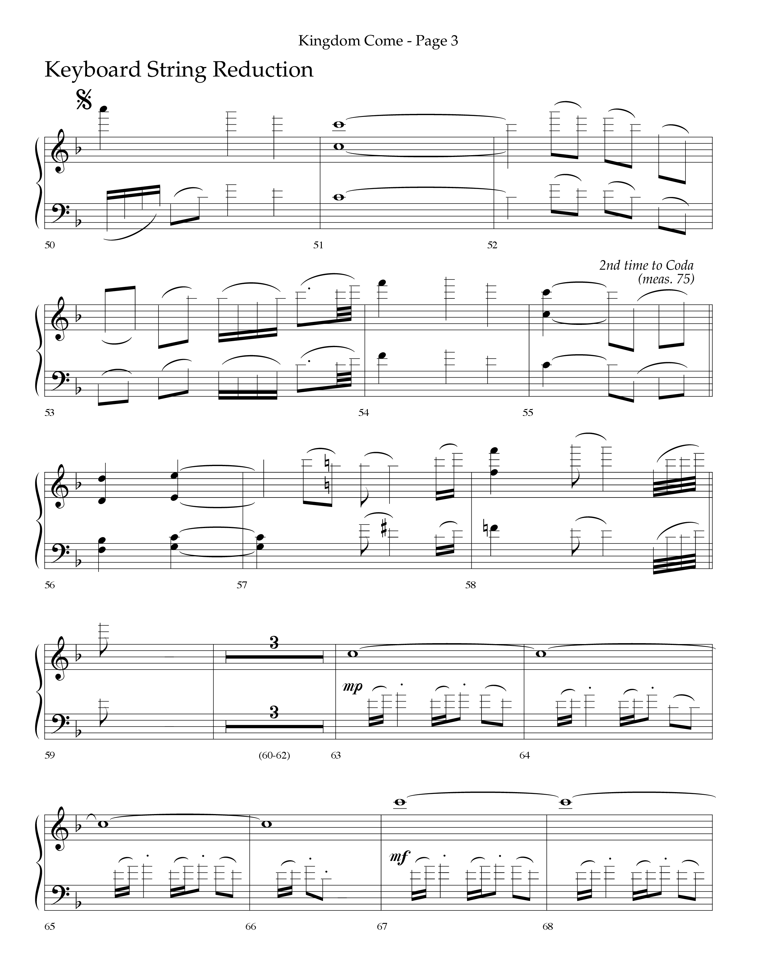 Kingdom Come (Choral Anthem SATB) String Reduction (Lifeway Choral / Arr. Bradley Knight)
