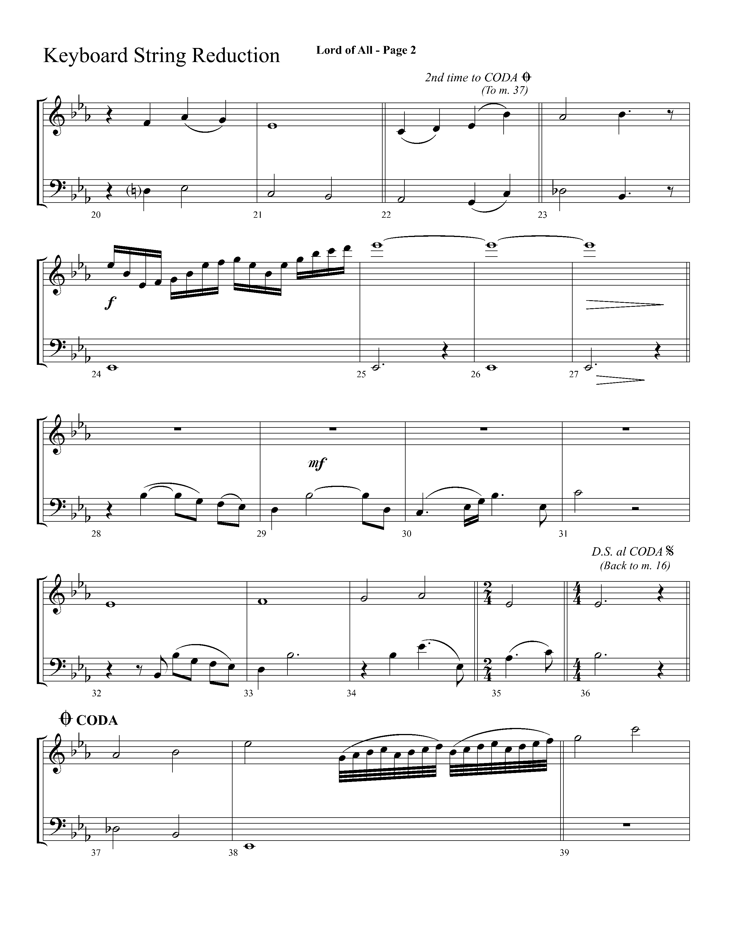 Lord Of All (with All Hail The Power Of Jesus Name) (Choral Anthem SATB) String Reduction (Lifeway Choral / Arr. Dave Williamson)