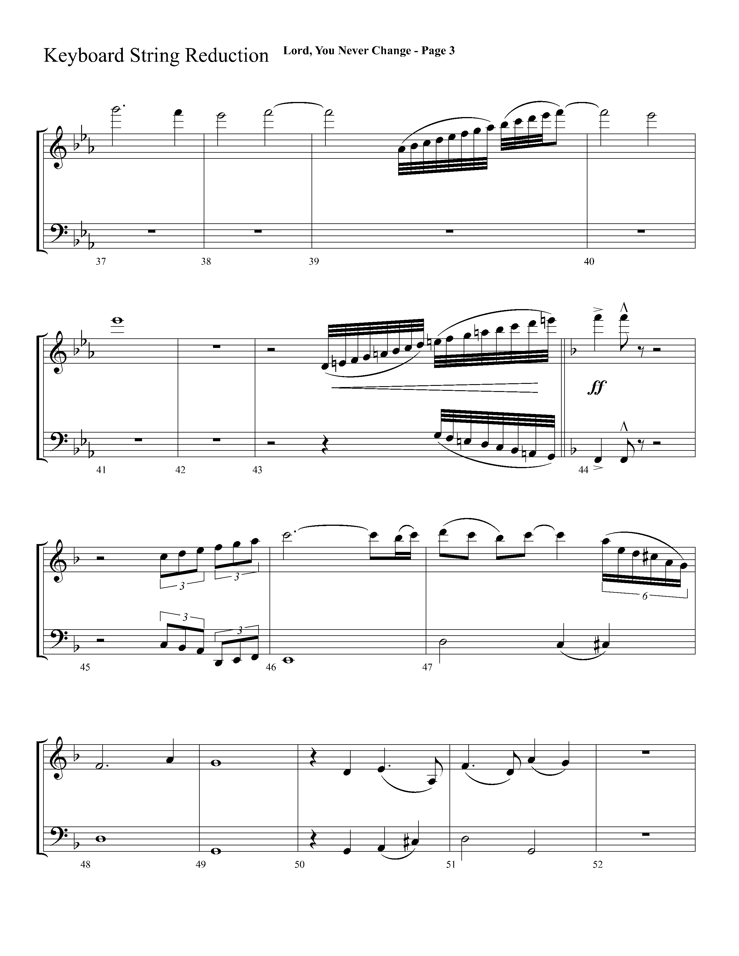Lord You Never Change (Choral Anthem SATB) String Reduction (Lifeway Choral / Arr. Dave Williamson)