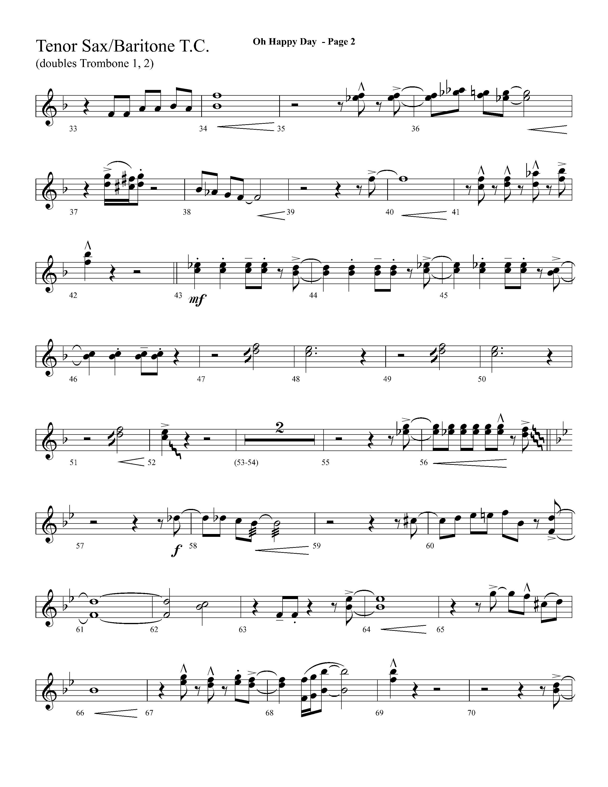 Oh Happy Day (with I Never Shall Forget The Day) (Choral Anthem SATB) Tenor Sax/Baritone T.C. (Lifeway Choral / Arr. Dave Williamson)
