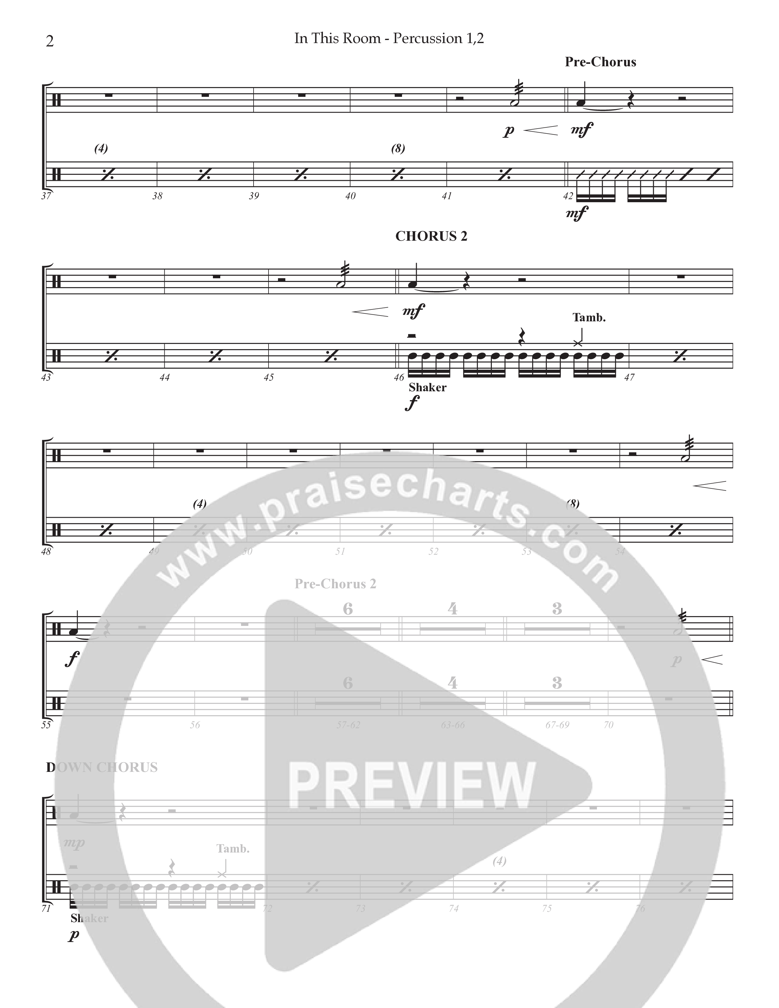 In This Room Percussion 1/2 (Prestonwood Worship / Arr. Dylan McNab / Orch. Johann Acuna)