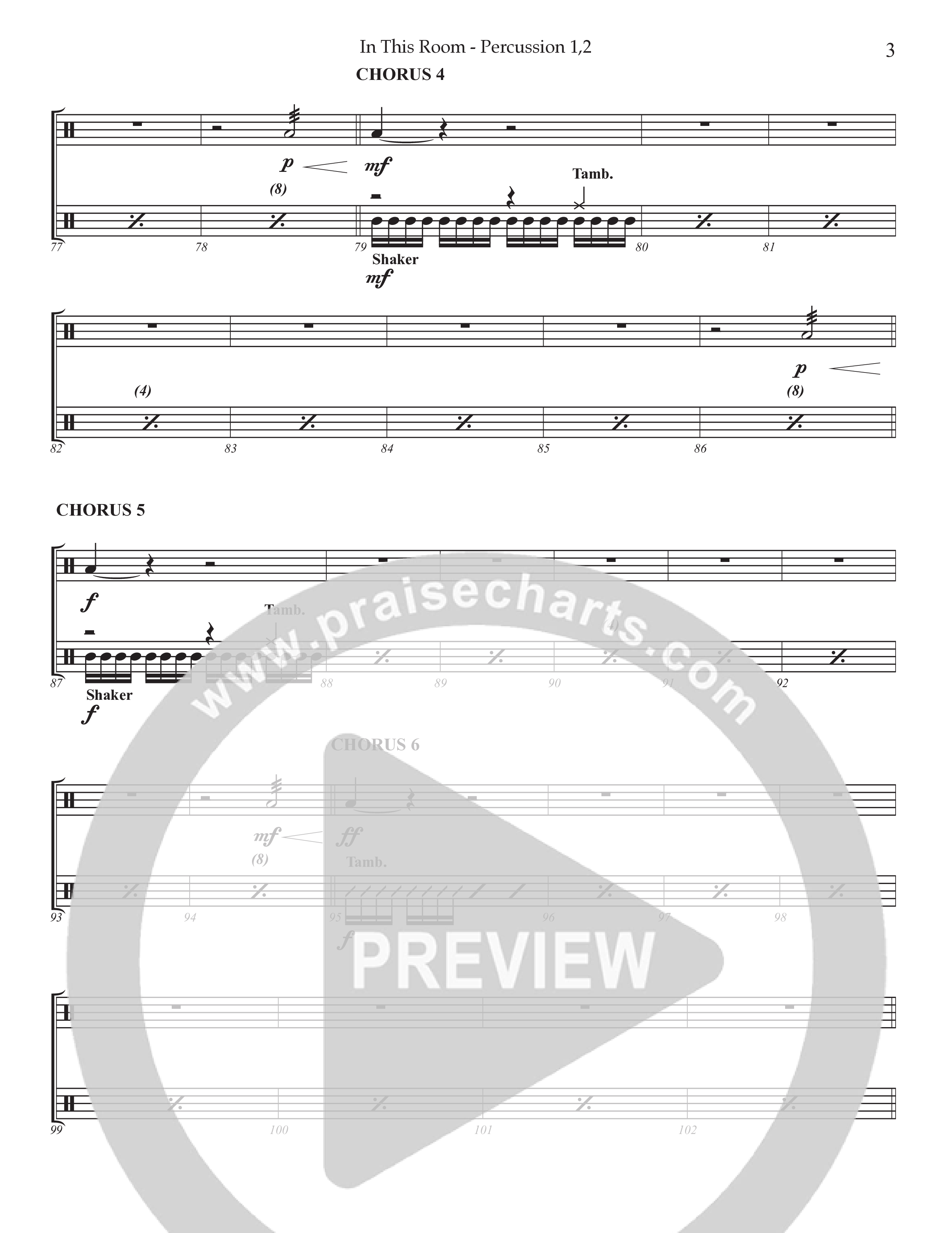 In This Room Percussion 1/2 (Prestonwood Worship / Arr. Dylan McNab / Orch. Johann Acuna)