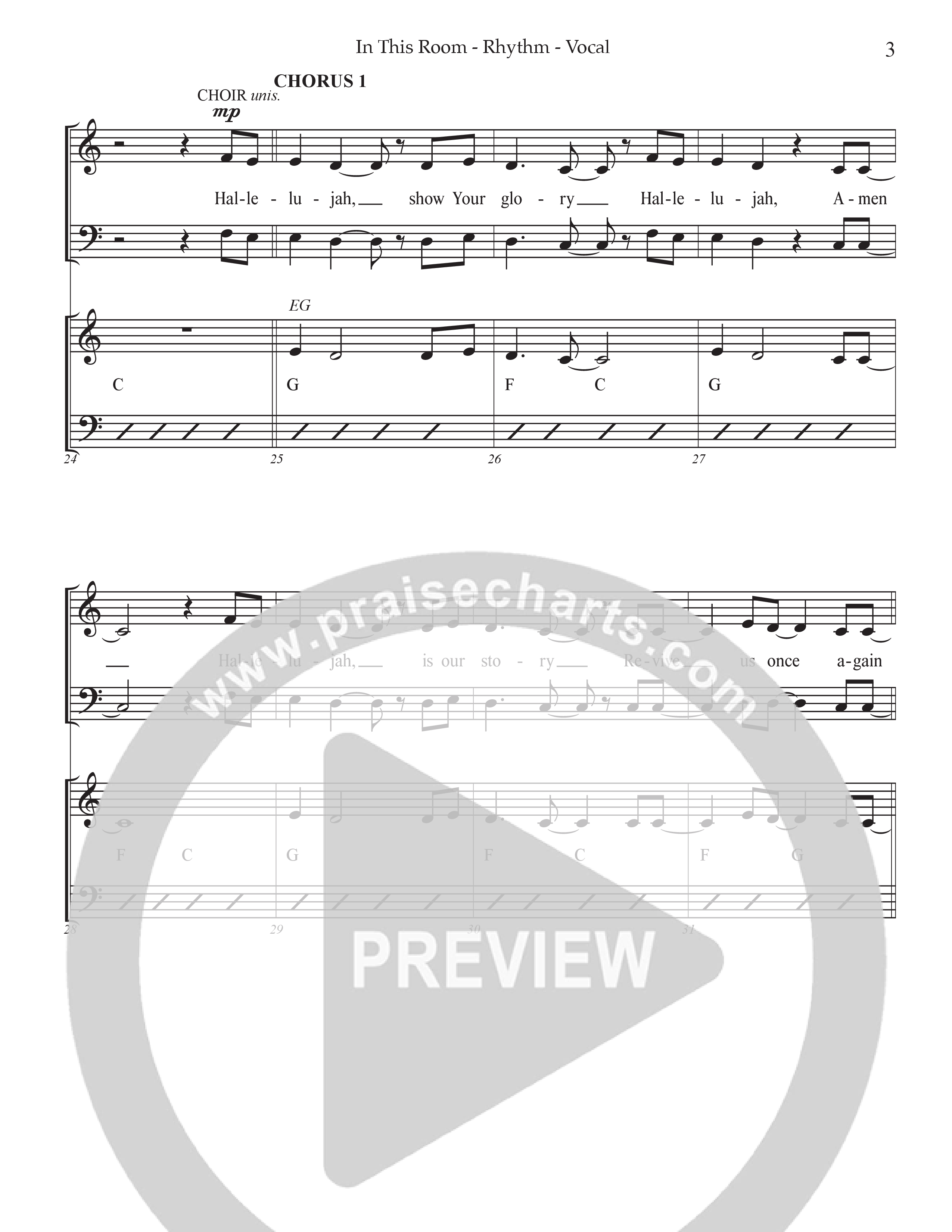 In This Room Rhythm/Vocal (Prestonwood Worship / Arr. Dylan McNab / Orch. Johann Acuna)