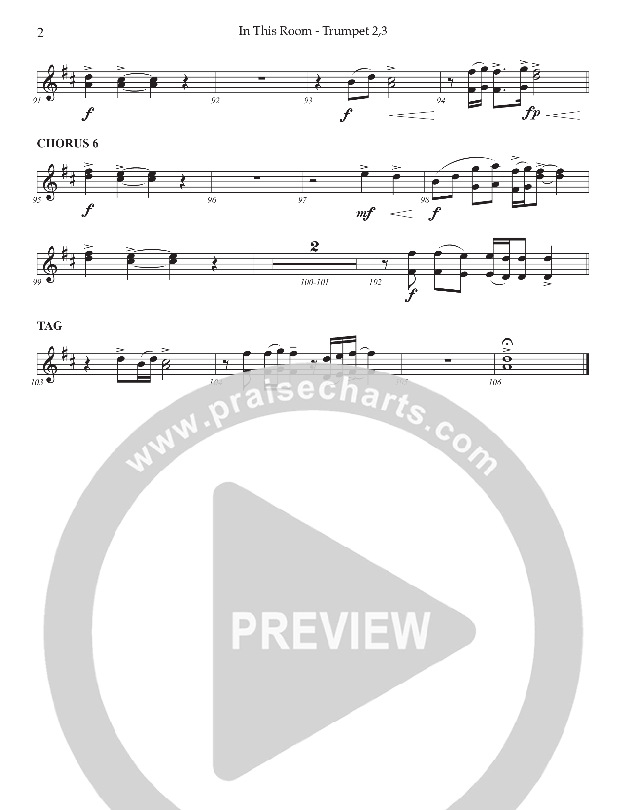 In This Room Trumpet 2/3 (Prestonwood Worship / Arr. Dylan McNab / Orch. Johann Acuna)