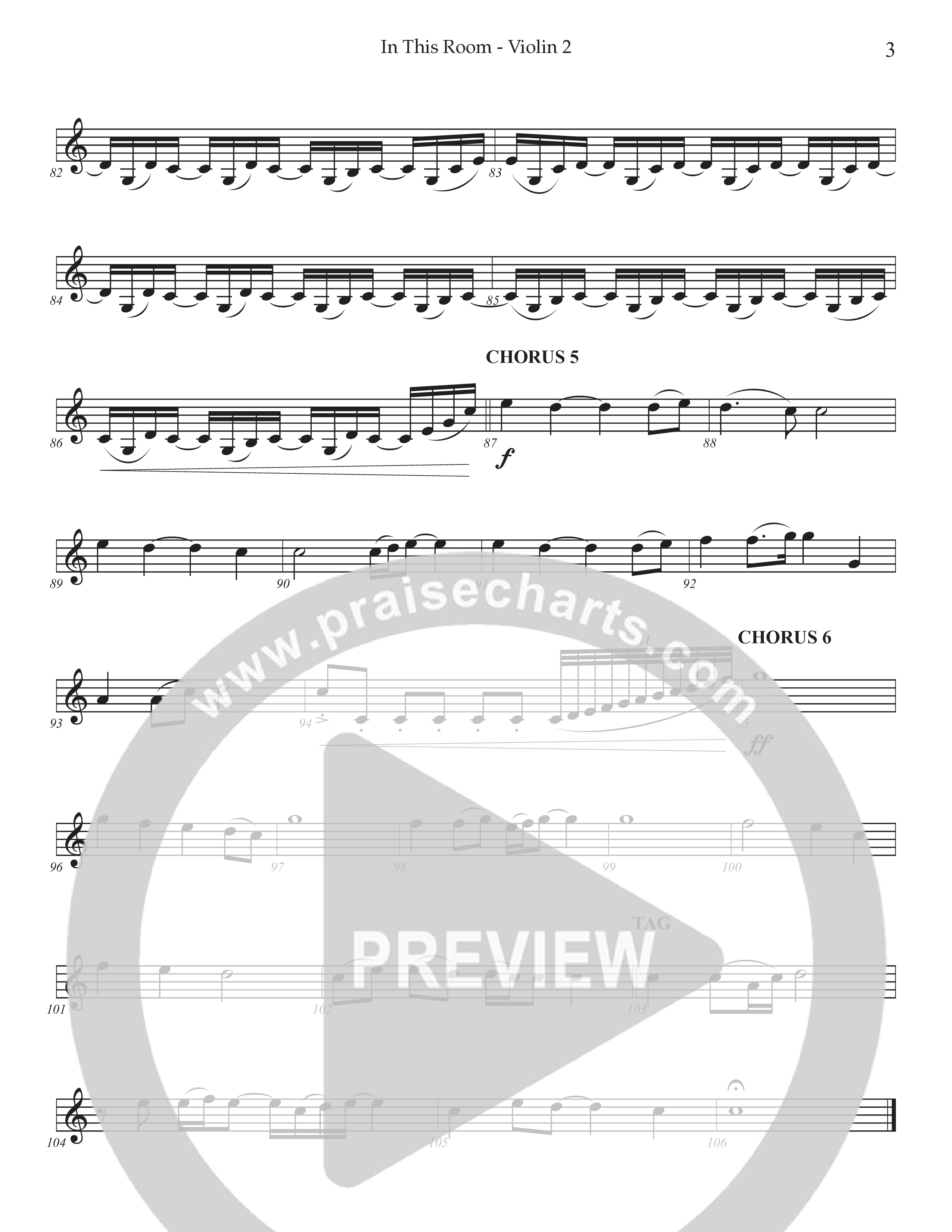 In This Room Violin 2 (Prestonwood Worship / Arr. Dylan McNab / Orch. Johann Acuna)