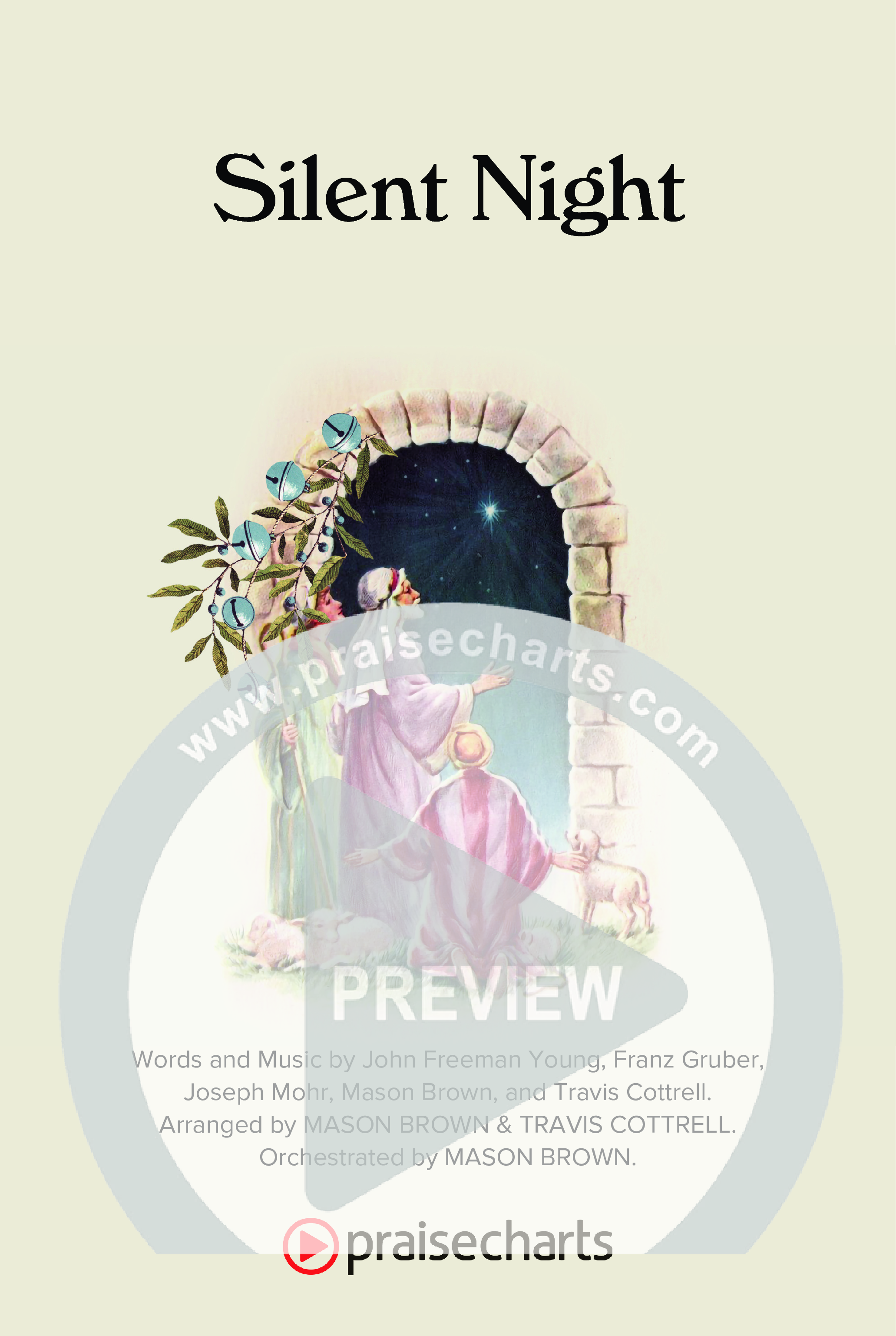 Silent Night (Choral/SATB) Octavo Cover Sheet (Brooke Voland / Arr. Travis Cottrell / Orch. Mason Brown)