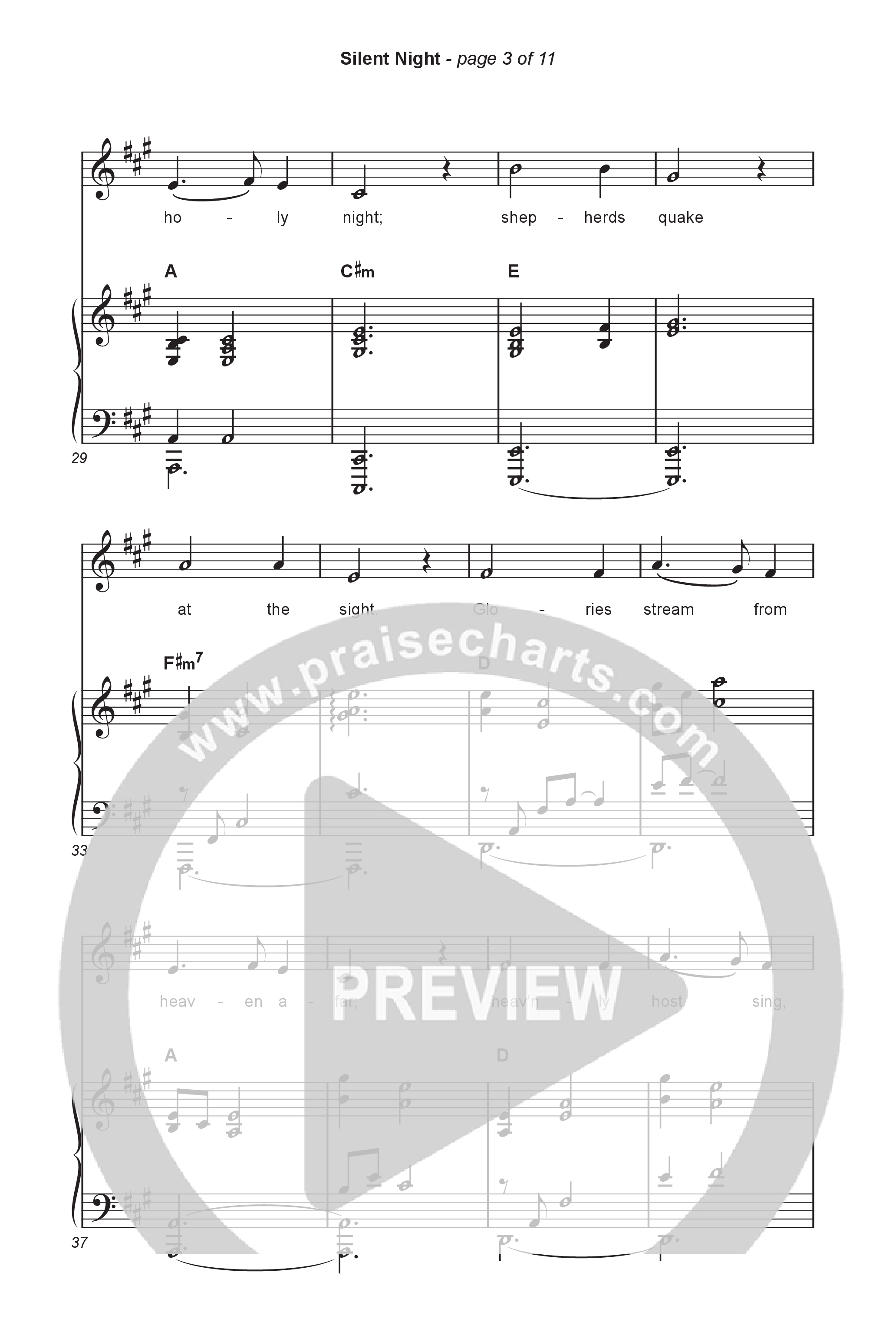 Silent Night (Choral/SATB) Octavo (SATB & Pno) (Brooke Voland / Arr. Travis Cottrell / Orch. Mason Brown)