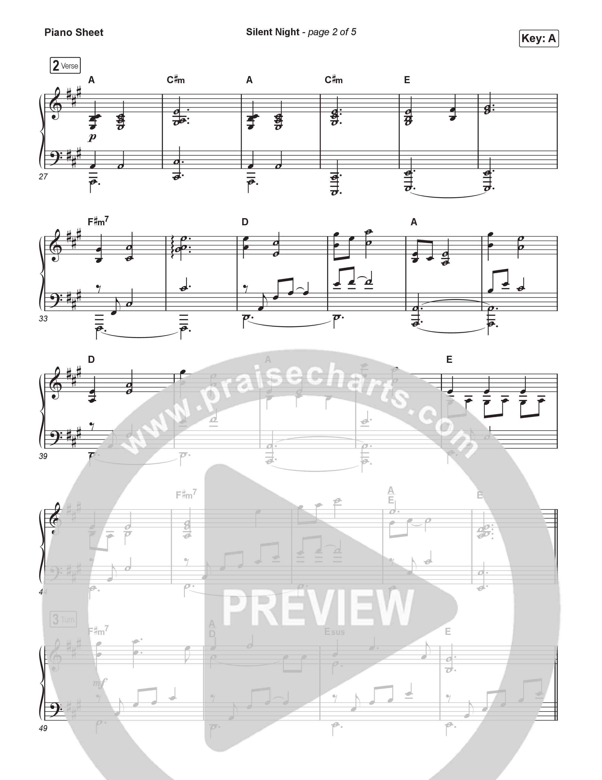 Silent Night (Choral/SATB) Piano Sheet (Brooke Voland / Arr. Travis Cottrell / Orch. Mason Brown)