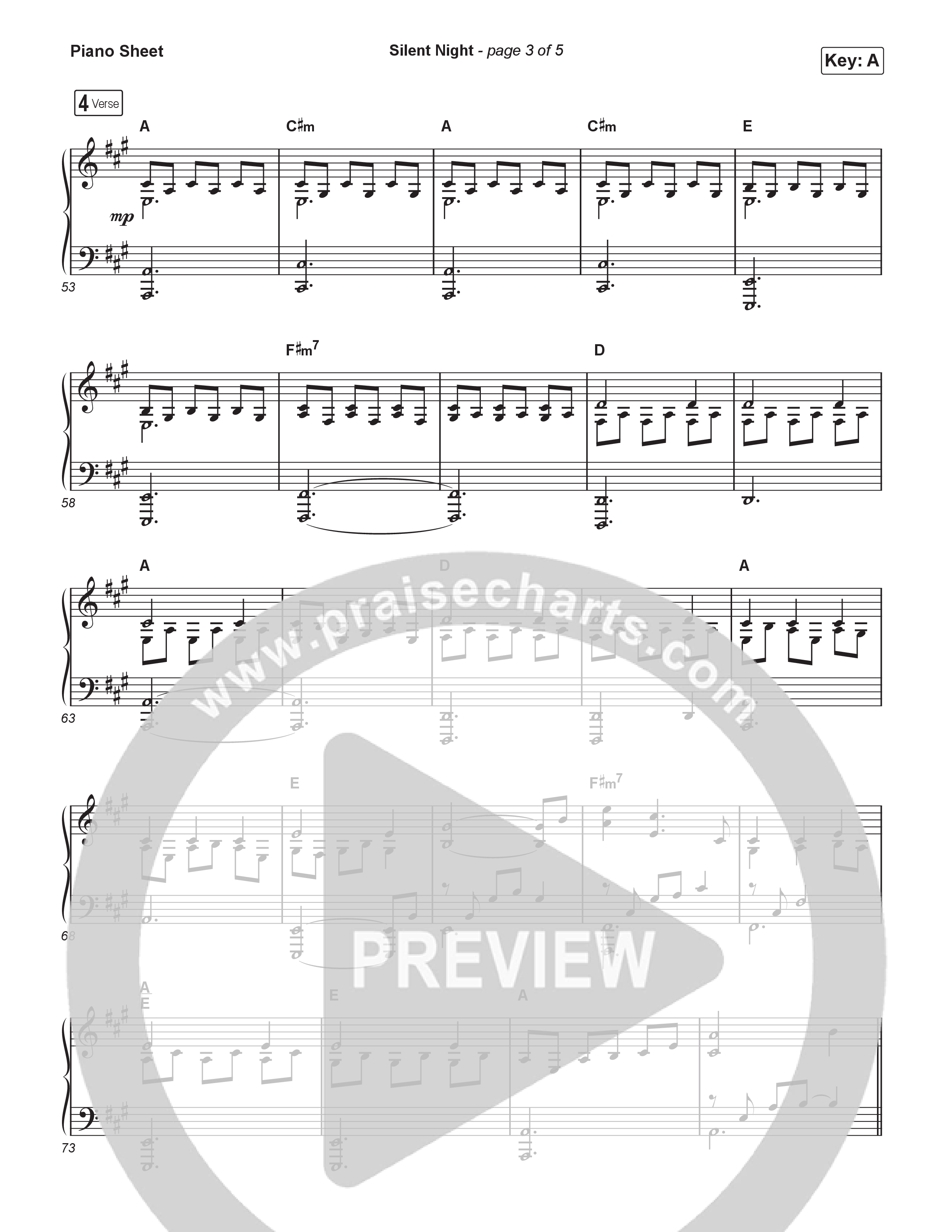 Silent Night (Choral/SATB) Piano Sheet (Brooke Voland / Arr. Travis Cottrell / Orch. Mason Brown)