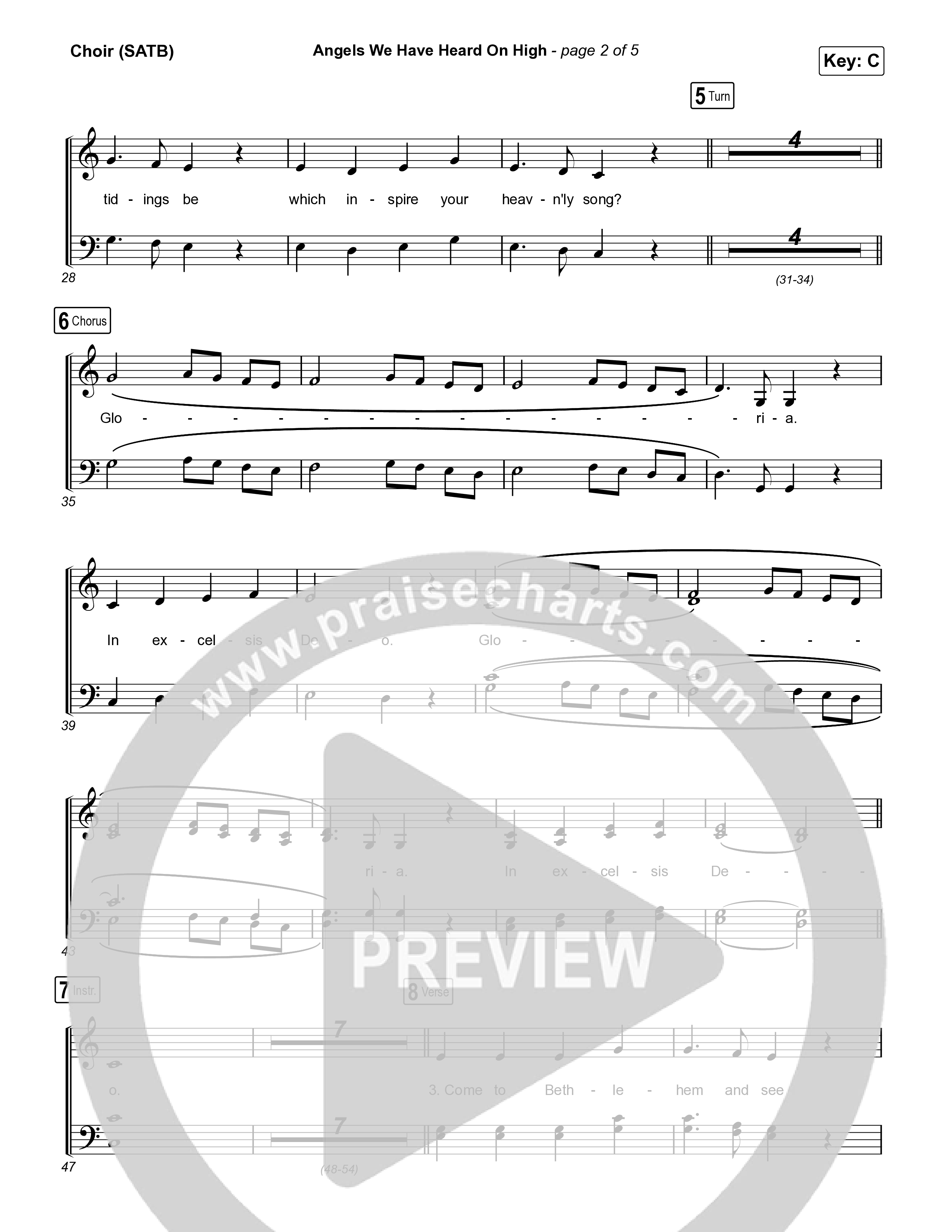 Angels We Have Heard On High (Choral/SATB) Choir Vocals (SATB) (Hannah Kerr / Arr. Travis Cottrell / Orch. Mason Brown)