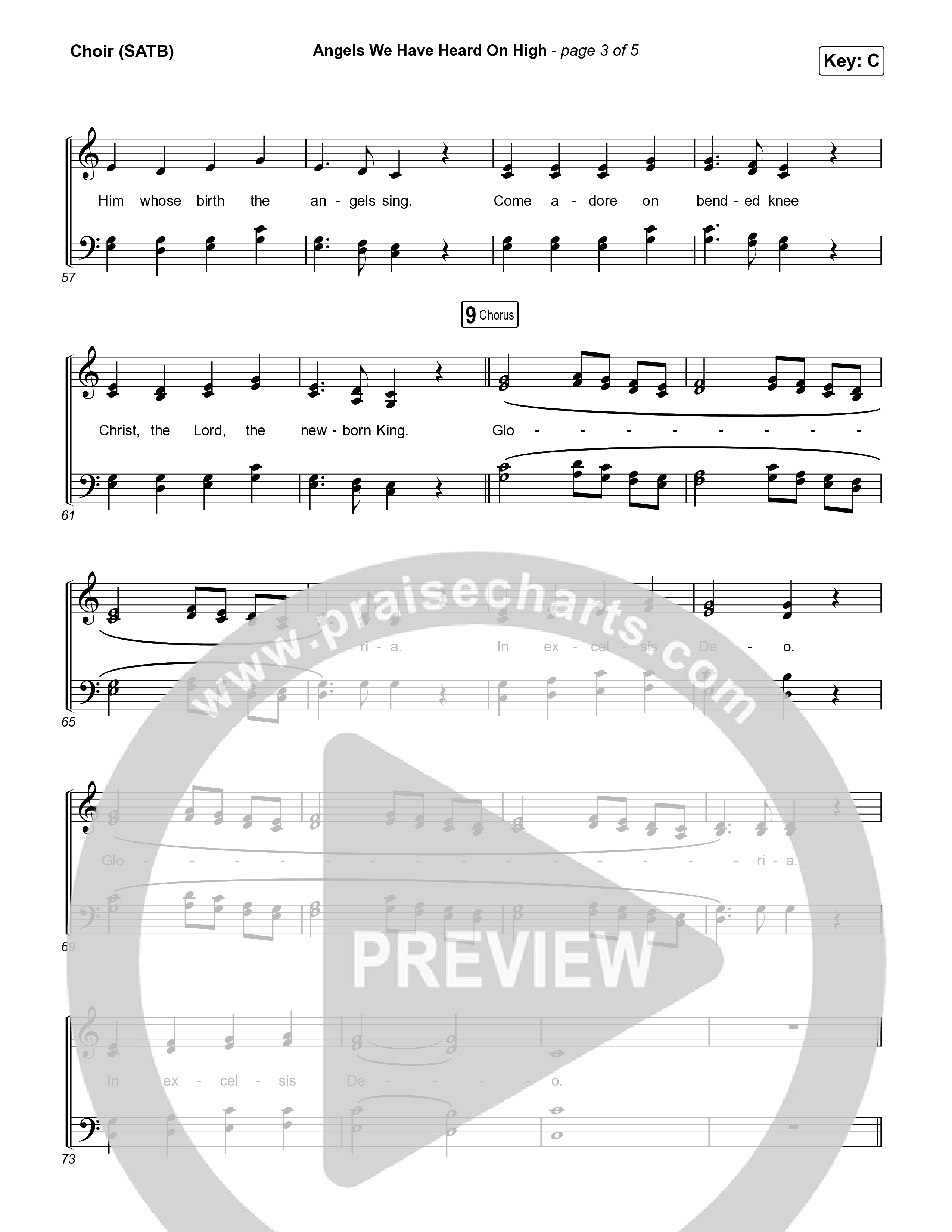 Angels We Have Heard On High (Choral/SATB) Choir Vocals (SATB) (Hannah Kerr / Arr. Travis Cottrell / Orch. Mason Brown)