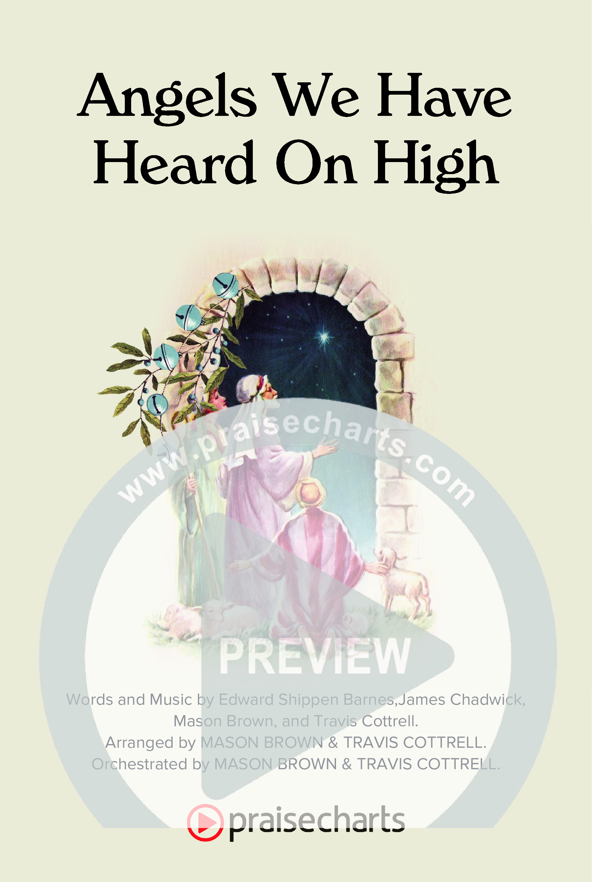 Angels We Have Heard On High (Choral/SATB) Octavo Cover Sheet (Hannah Kerr / Arr. Travis Cottrell / Orch. Mason Brown)