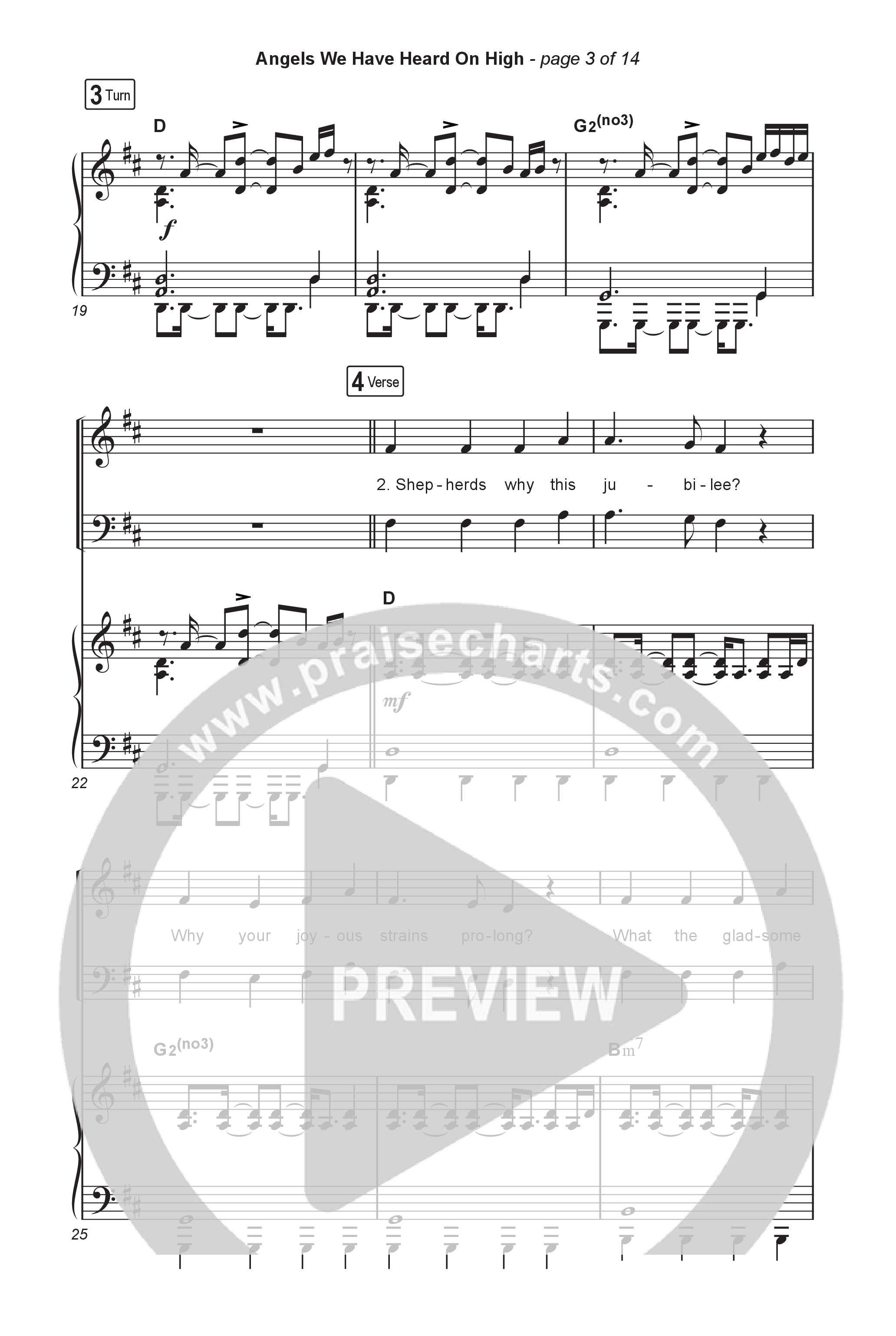 Angels We Have Heard On High (Choral/SATB) Octavo (SATB & Pno) (Hannah Kerr / Arr. Travis Cottrell / Orch. Mason Brown)