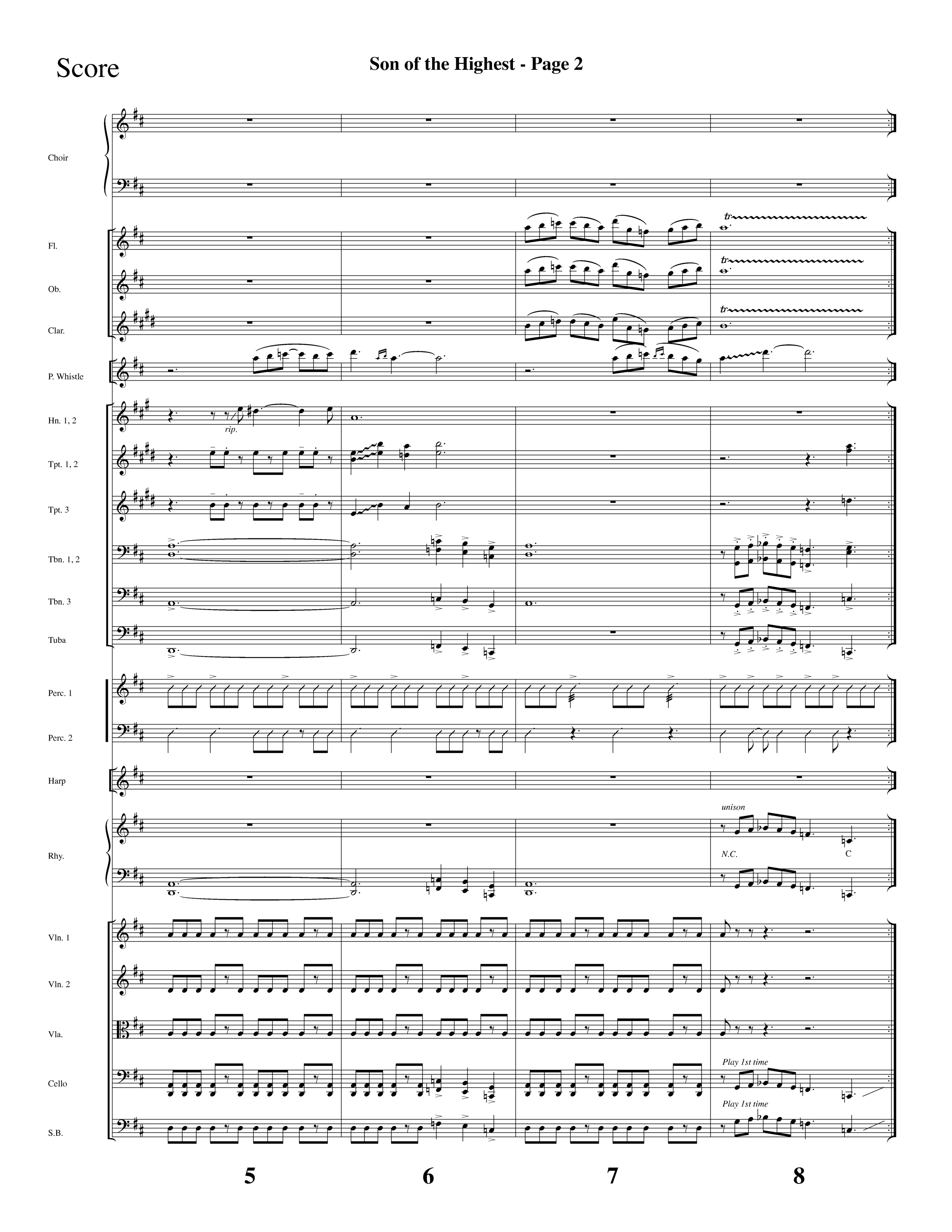 Son Of The Highest (with Righteous And Eternal One, Joyful Joyful We Adore Thee, O Come Let Us Adore (Choral Anthem SATB) Orchestration (Lifeway Choral / Arr. Dave Williamson)