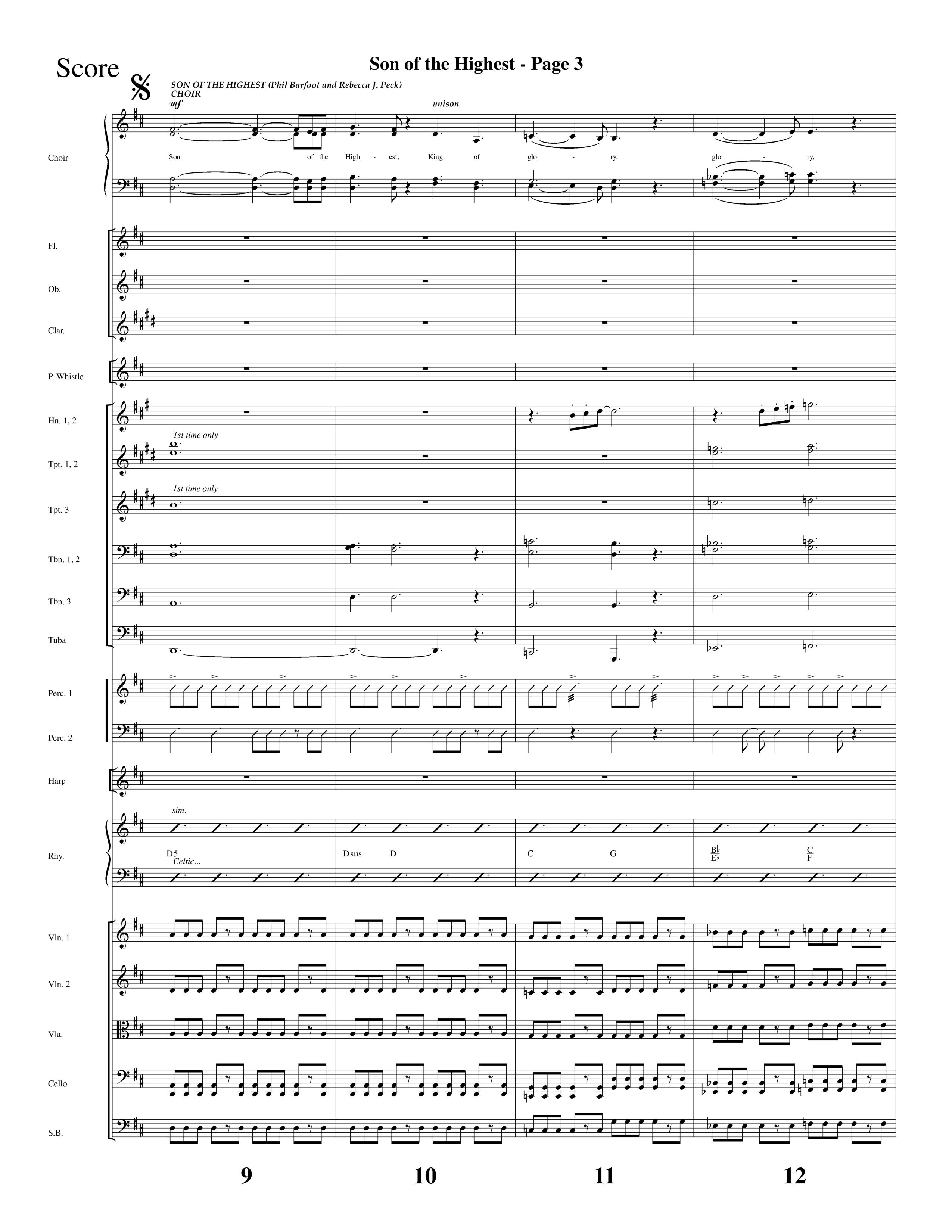 Son Of The Highest (with Righteous And Eternal One, Joyful Joyful We Adore Thee, O Come Let Us Adore (Choral Anthem SATB) Orchestration (Lifeway Choral / Arr. Dave Williamson)