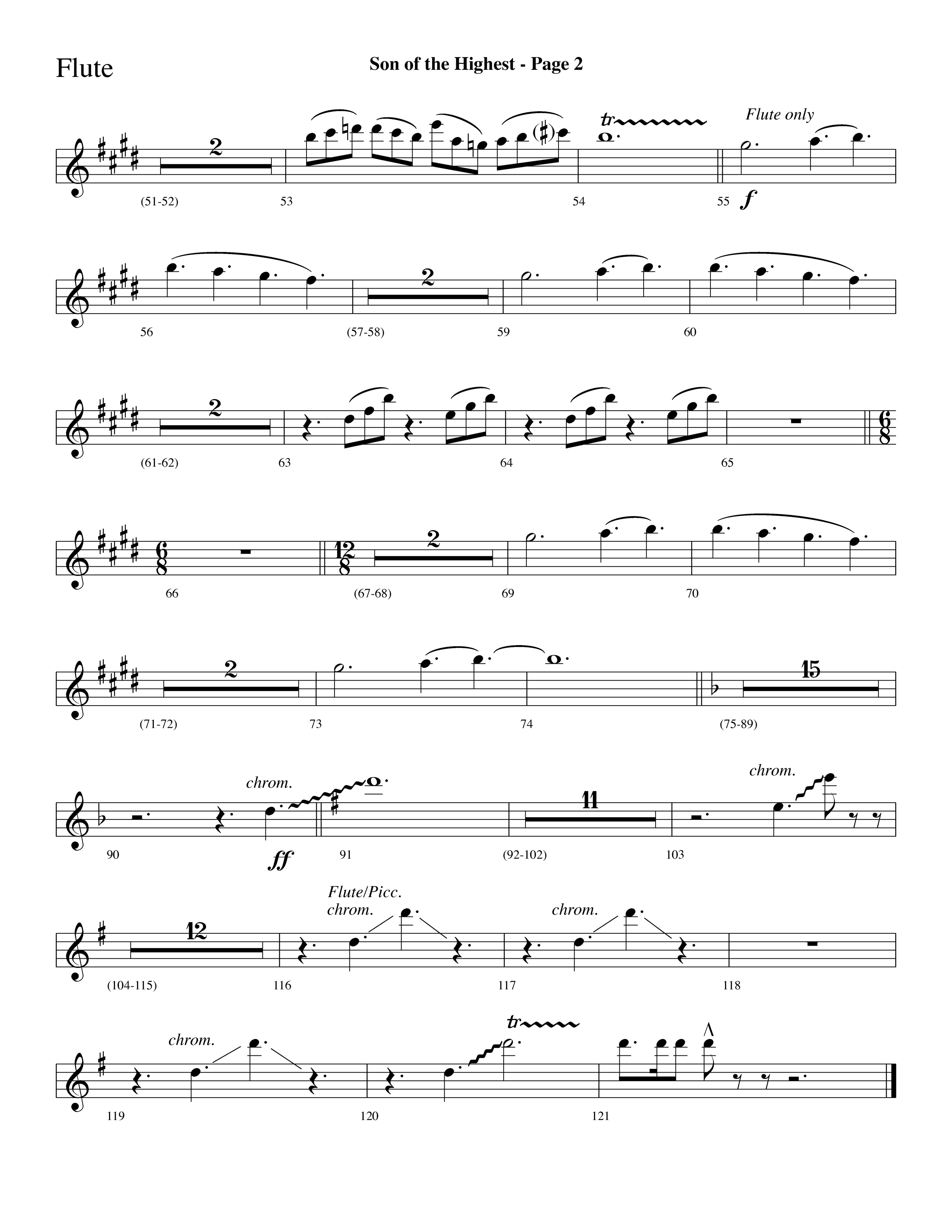 Son Of The Highest (with Righteous And Eternal One, Joyful Joyful We Adore Thee, O Come Let Us Adore (Choral Anthem SATB) Flute (Lifeway Choral / Arr. Dave Williamson)